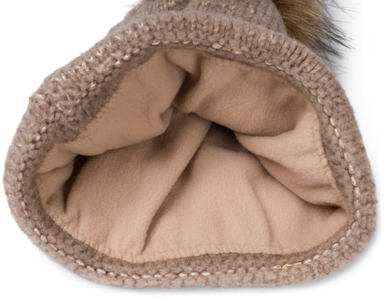 styleBREAKER Bommelmütze Strick Bommelmütze Einfarbig Pailletten günstig online kaufen