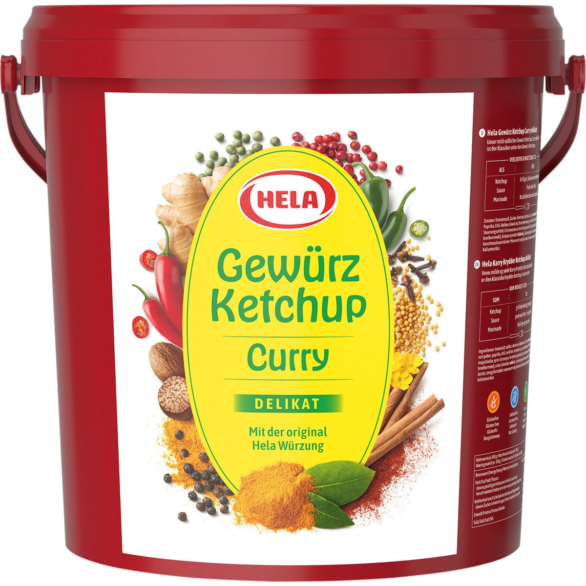 HELA Saucen, Hela Curry Gewürz Ketchup Delikat mit originaler Würzung 10000ml