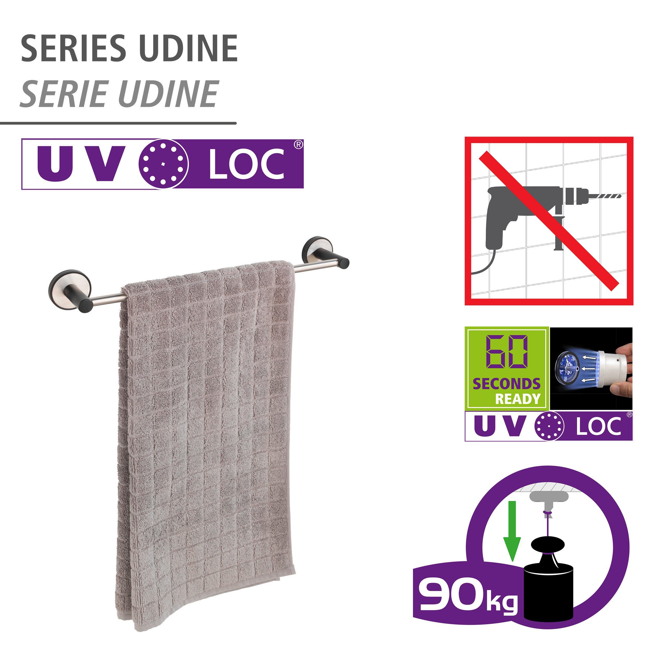 WENKO ohne befestigen Bohren Udine, Handtuchstange UV-Loc®