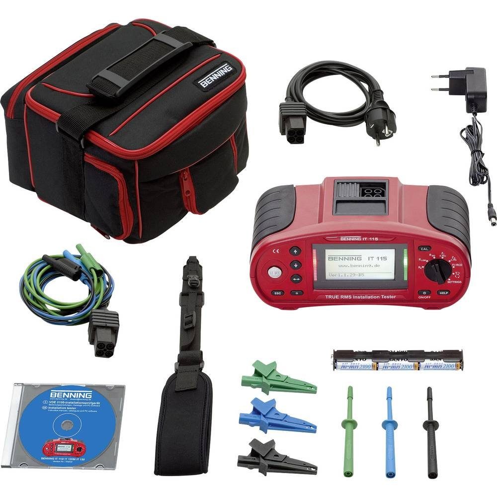 Benning Multimeter TRUE RMS Installationsprüfgerät 044104, RCD/FI Test