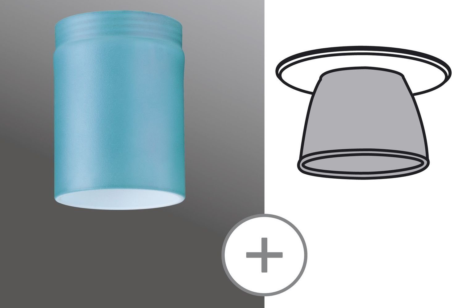 Paulmann Deckenleuchten Paulmann Premium Glas DecoSystems Tube Mini Blau/Glas, Paulmann Premium Glas DecoSystems Tube Mini Blau/Glas
