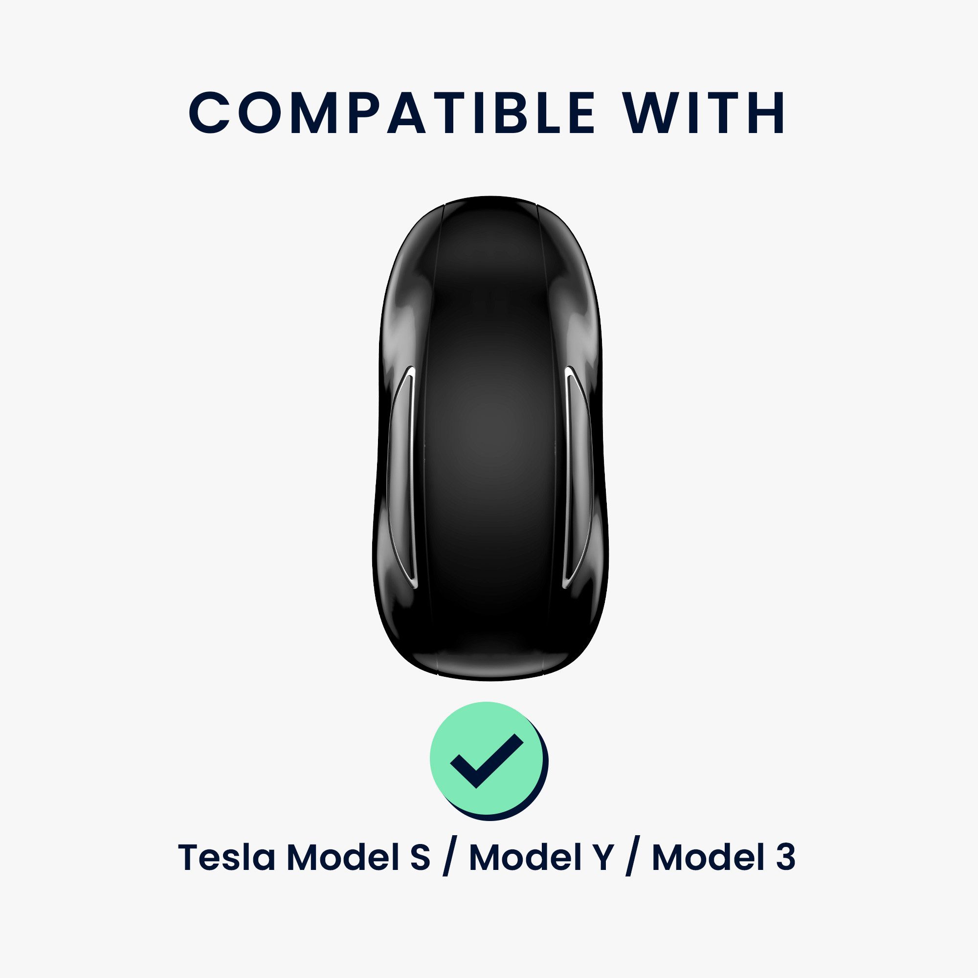 kwmobile Schlüsseltasche Autoschlüssel Hülle kompatibel mit Tesla Model S / Model Y / Model 3 - (1-tlg), FLEXIBEL & ELASTISCH: Das TPU Silikon Schlüsselcover ist eine