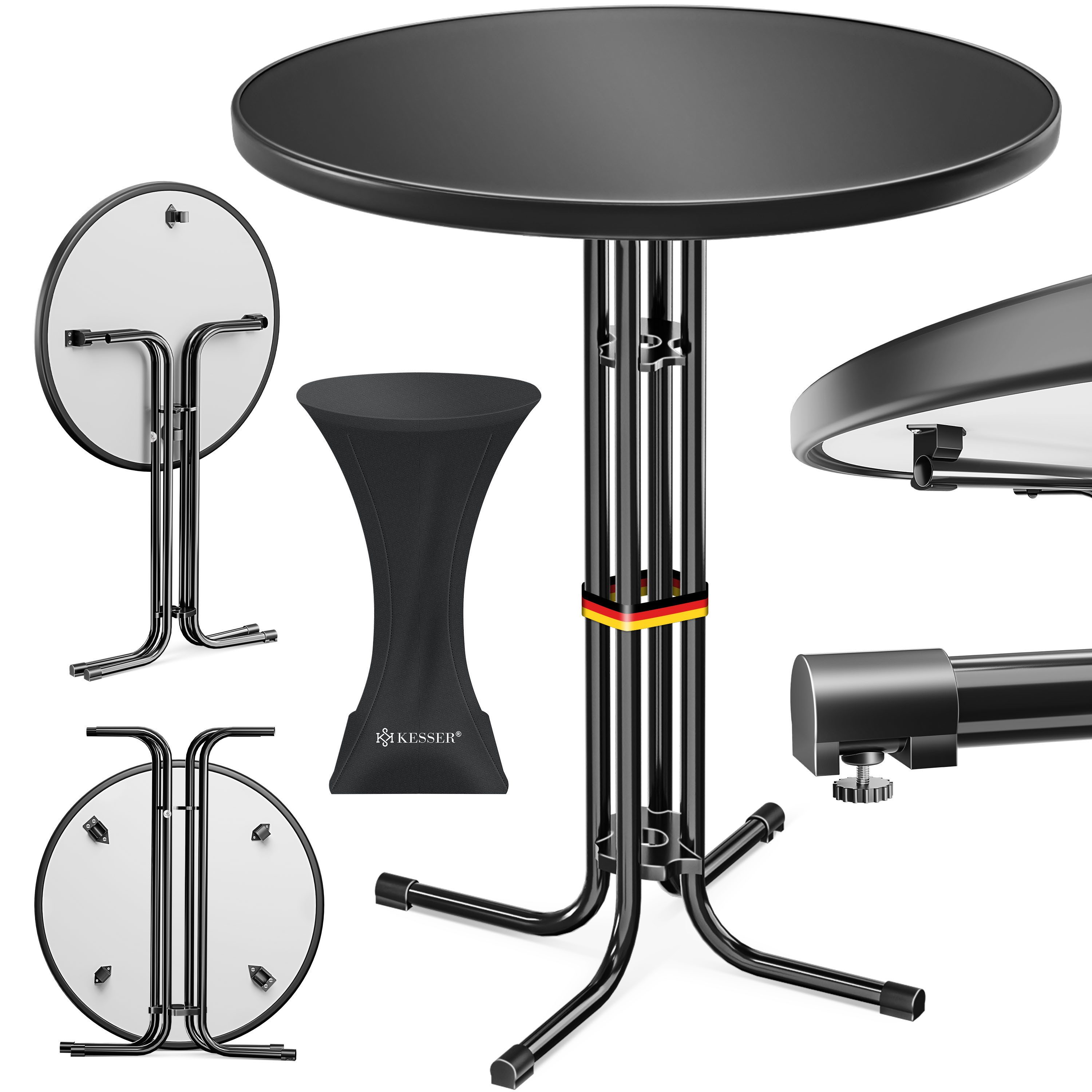 KESSER Bistrotisch (1-St), Gastro Stehtisch klappbar Gastronomie Bistrotisch rund