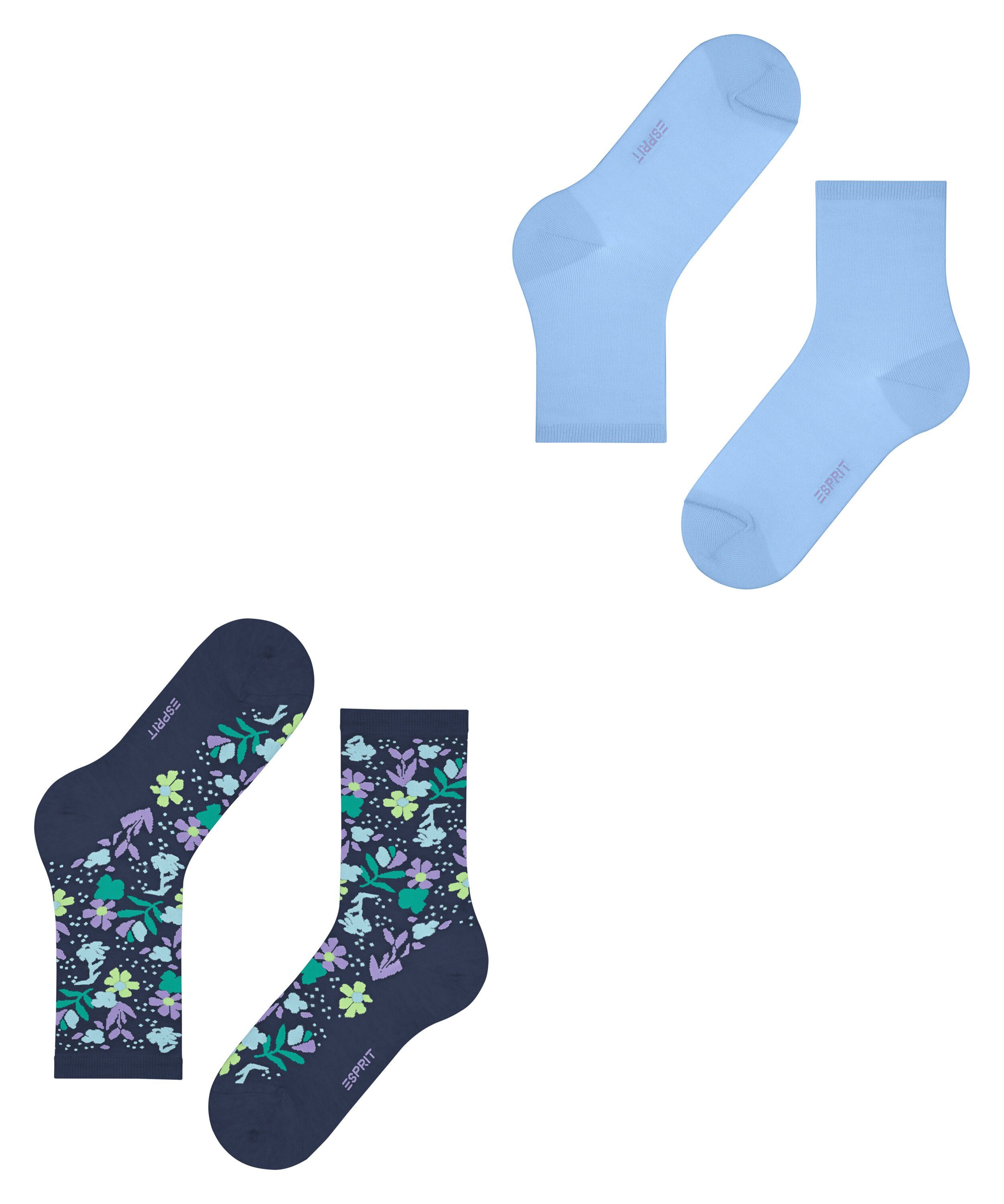 sortiment (2-Paar) Esprit Socken 2-Pack Flower Summer Fresh (0040)