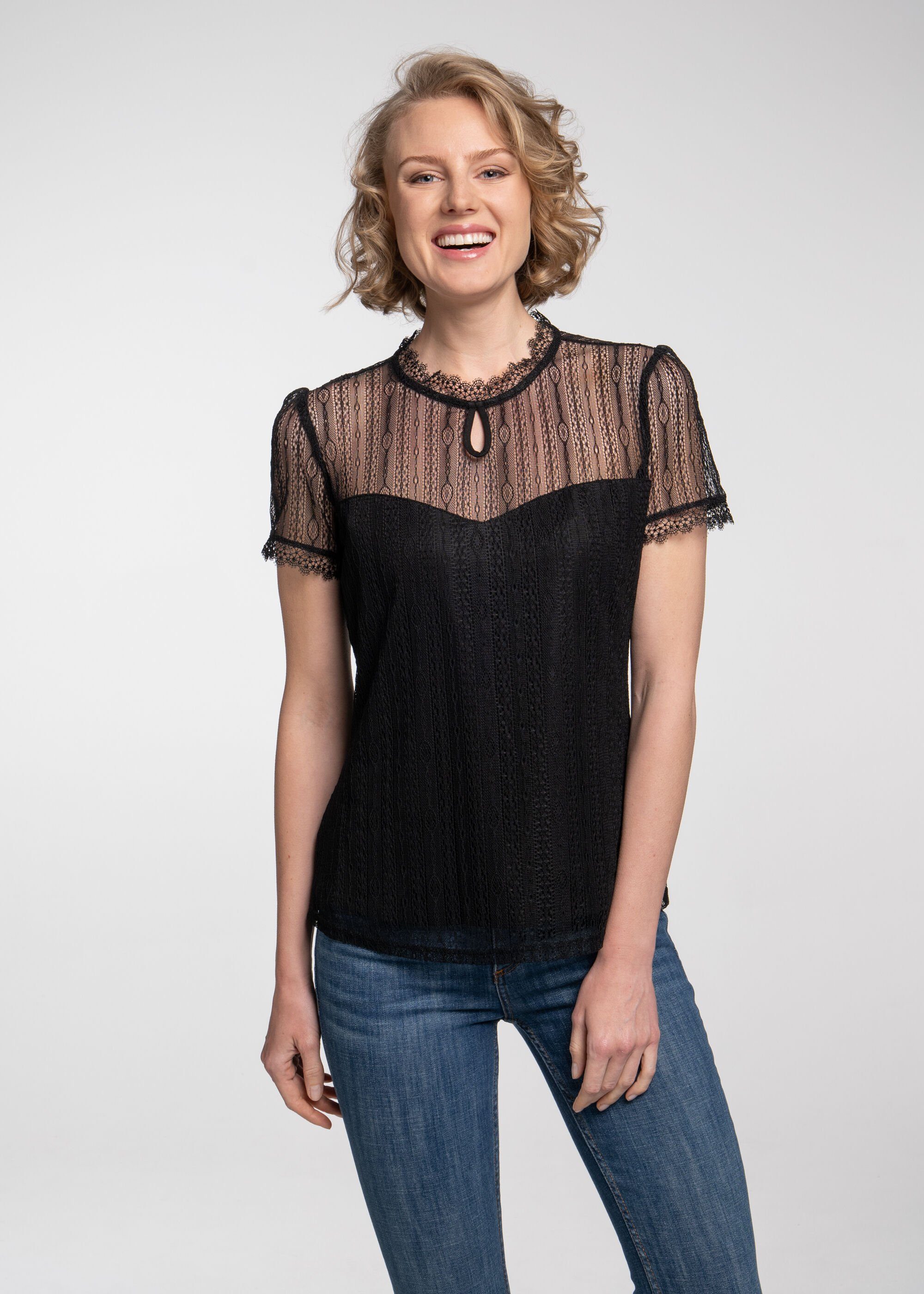 Schwarze Spitzen Trachtenblusen für Damen online kaufen | OTTO