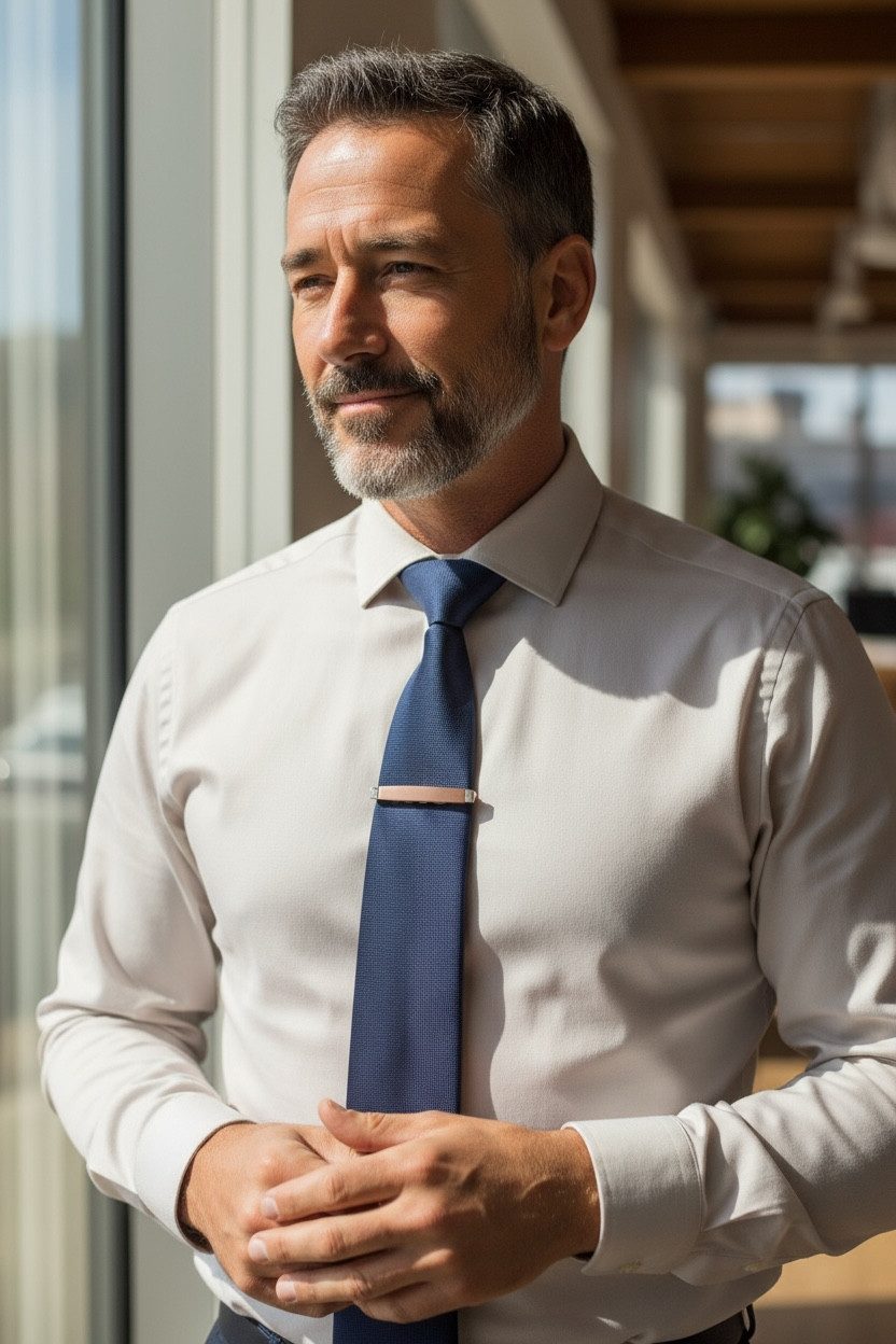 Karisma Krawattennadel Karisma Hochwertige Herren Edelstahl 316L Krawattennadel, Krawatten klammer / Tie Clip Rosé-Gold Beschichtet TG150-002-W