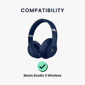 kwmobile 2x Ohr Polster für Beats Studio 3 Wireless Ohrpolster (Ohrpolster Kopfhörer Kunstleder für Over Ear Headphones Cooling Effekt)