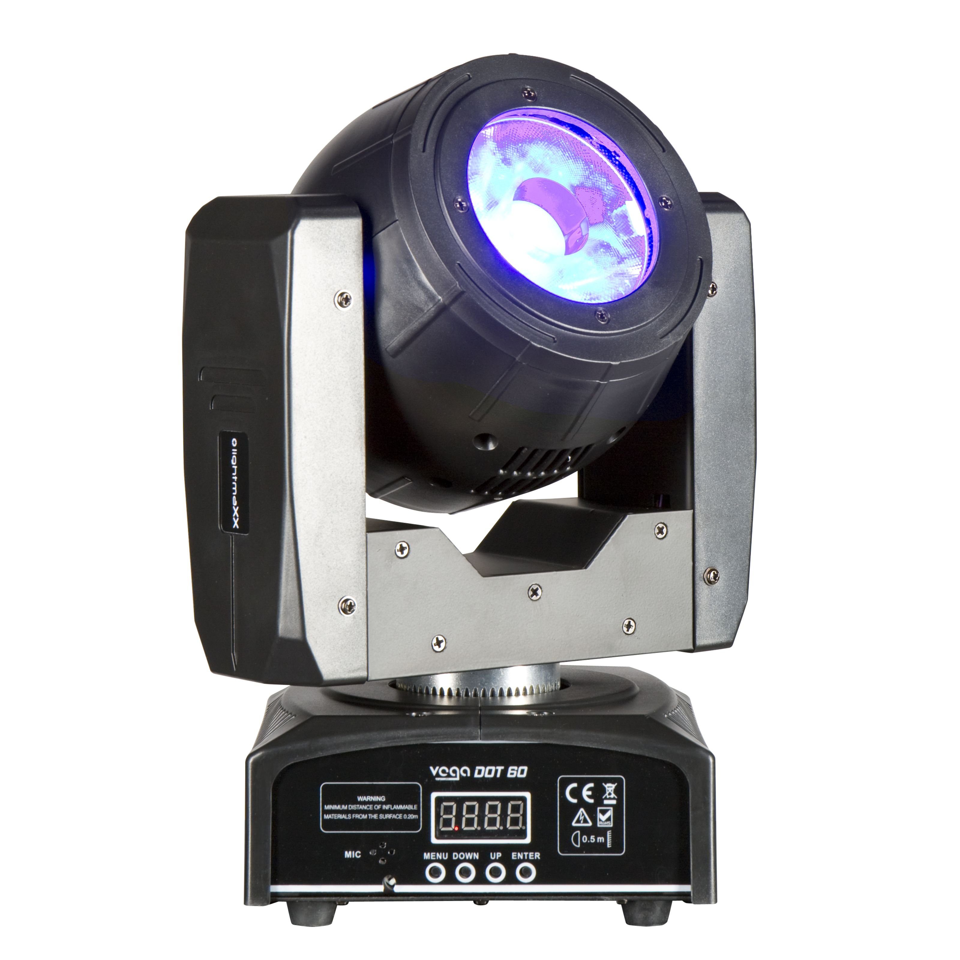 lightmaXX Discolicht, VEGA - Moving DOT Head endless LED RGBW, 4° Beam, 60 PAN