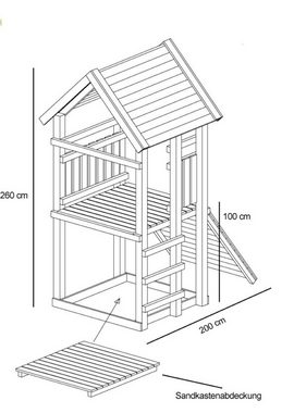 bv-vertrieb Spielturm Kletterturm Holzturm Spielturm Kinder - (3368)