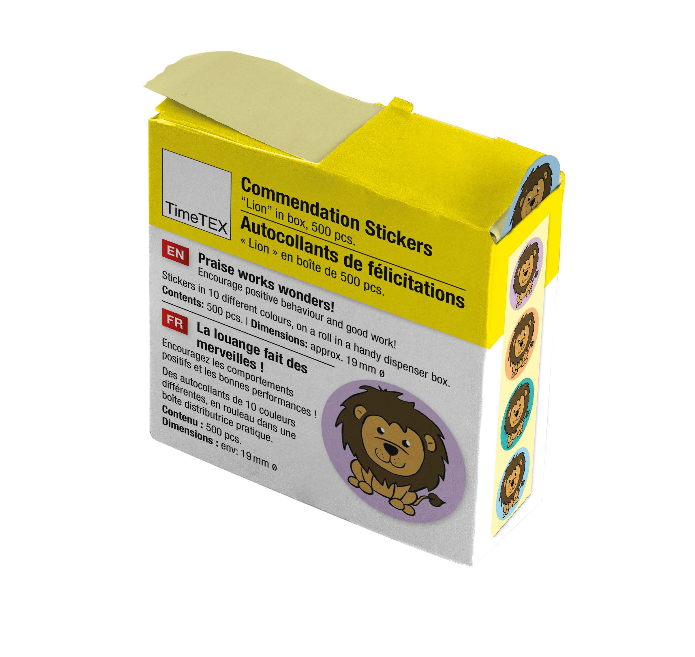 TimeTEX Sticker Belobigungs-Aufkleber "Löwe", 560 Stück, 19 mm ø