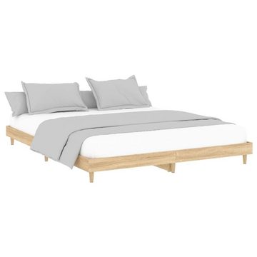 furnicato Bett Bettgestell Sonoma-Eiche 180x200 cm Holzwerkstoff