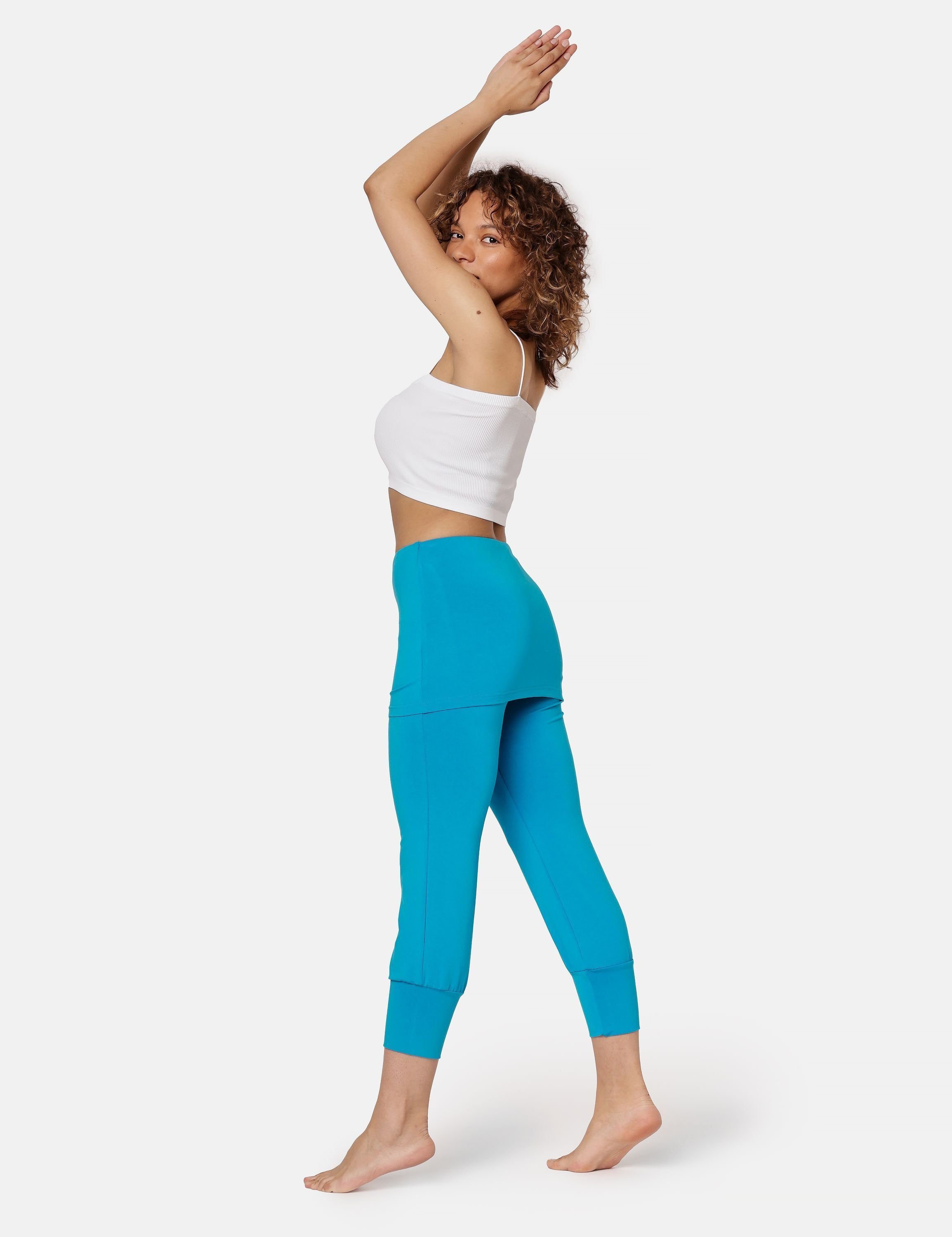 Bellivalini Leggings Yoga Leggings Damen Yogahose mit Rock 3/4 BLV50-276 (1-tlg) mit Rock