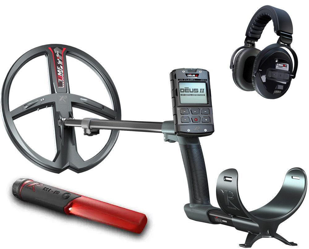 XP Metalldetektor DEUS 2 34 FMF RC WSA 2 XL mit MI-6 Pinpointer