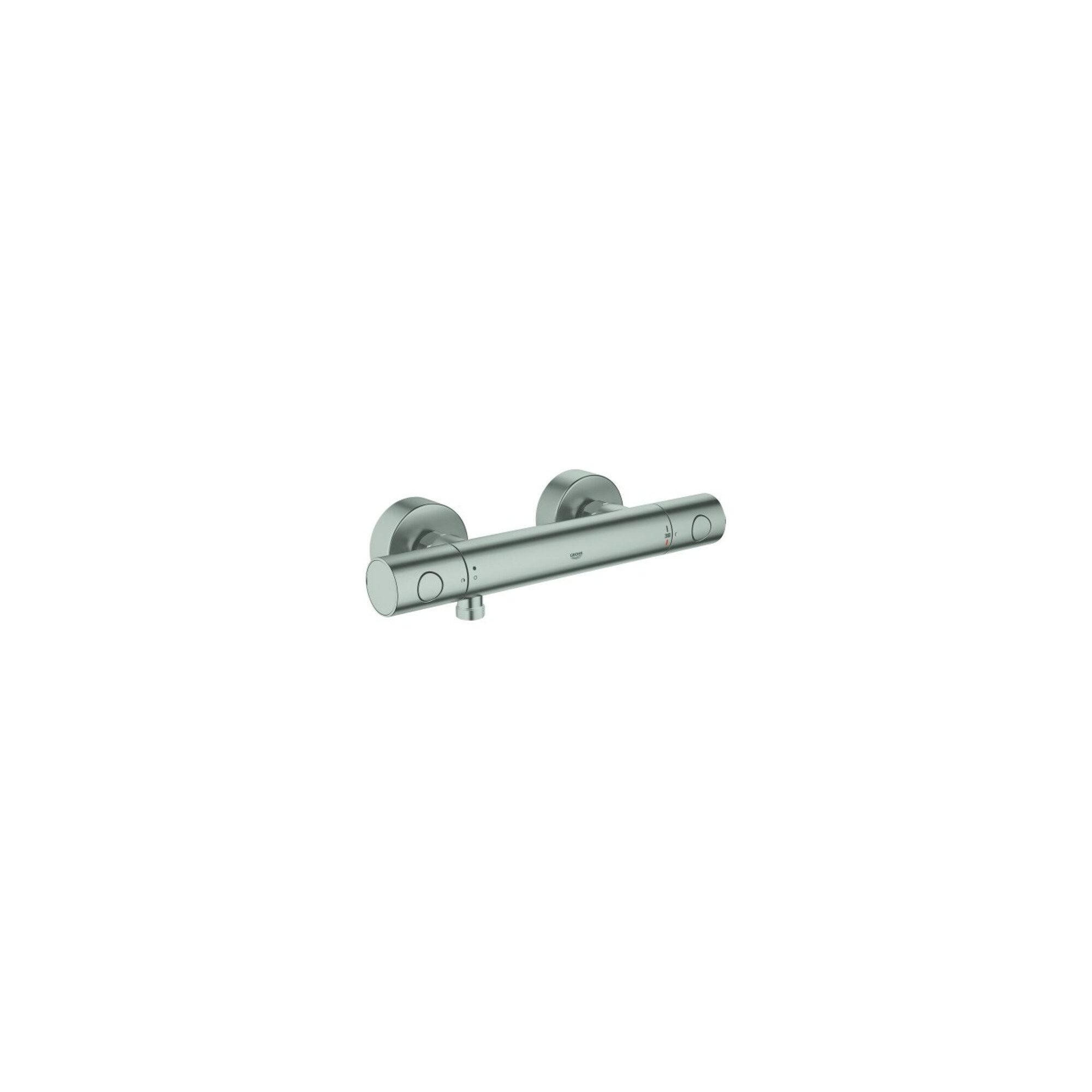 Grohe Kopfbrause Grohe Thermostat-Brausebatterie Grohtherm 1000 Cosmopolitan supersteel