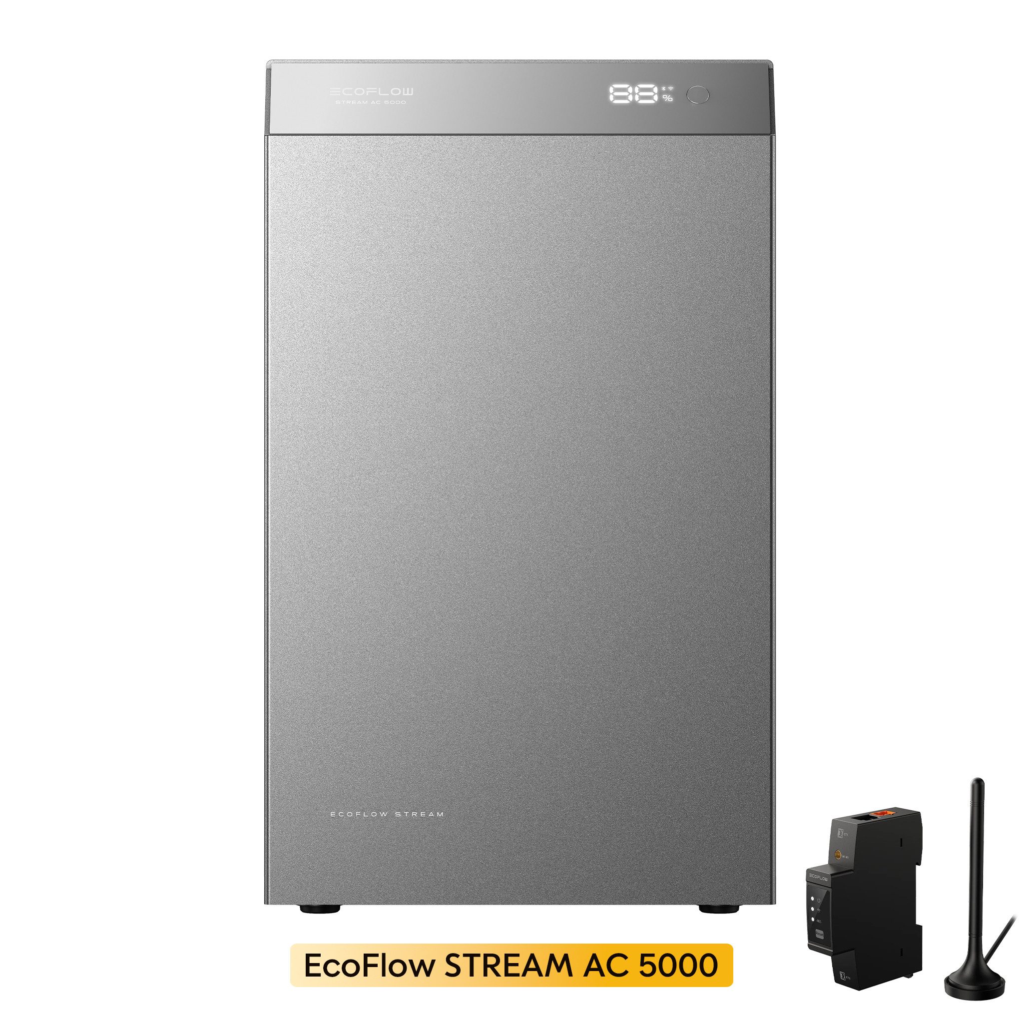 Ecoflow Balkonkraftwerk EcoFlow STREAM AC 5000 Speicher, 3000 W AC, Plug & Play Solarsystem, 10000 Zyklen, 5000 W Solar