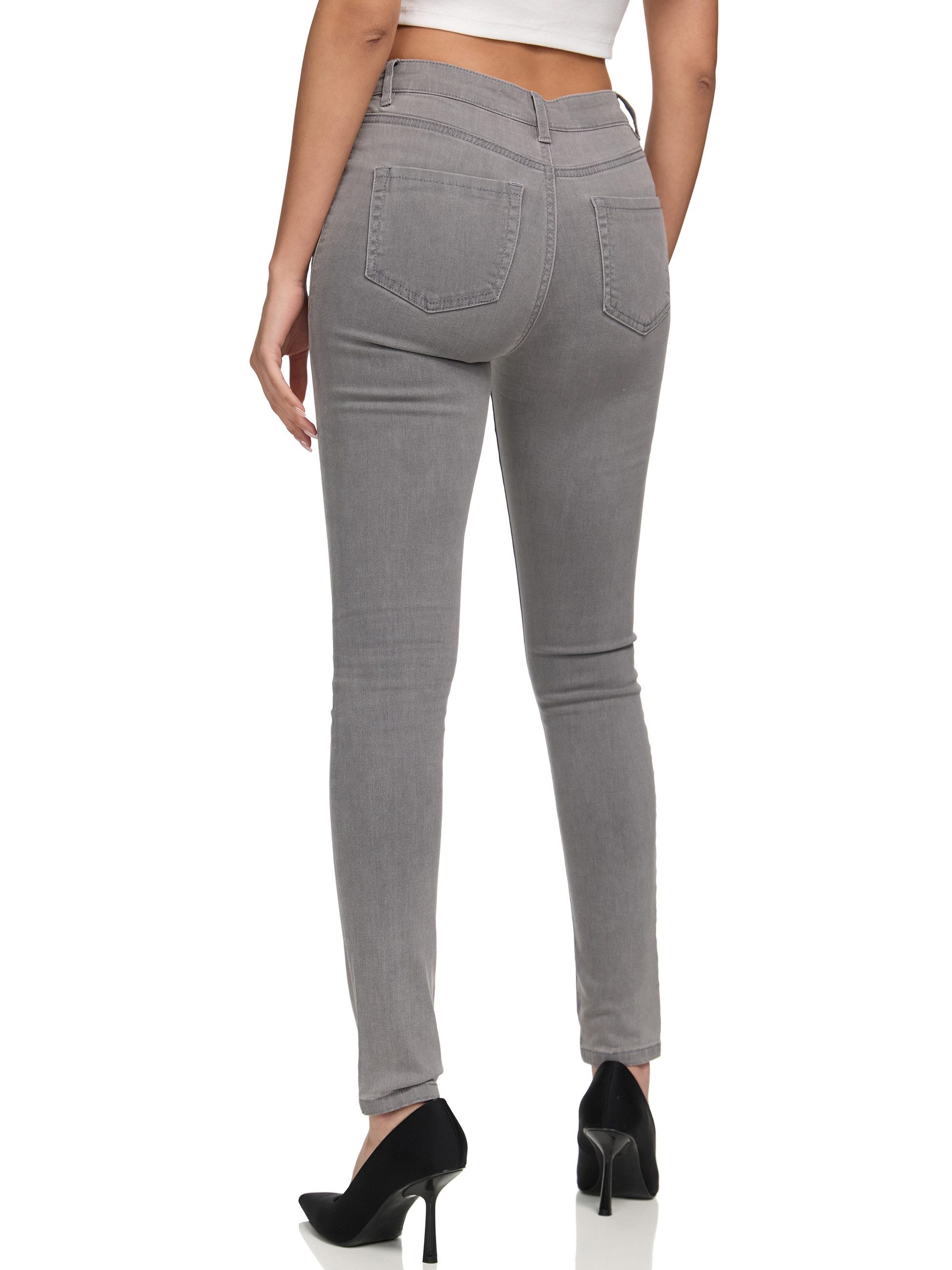 REPUBLIX Stretch-Jeans GEENA Damen Mid Waist Stretch Denim Jeans Basic – Bild 4 von 5