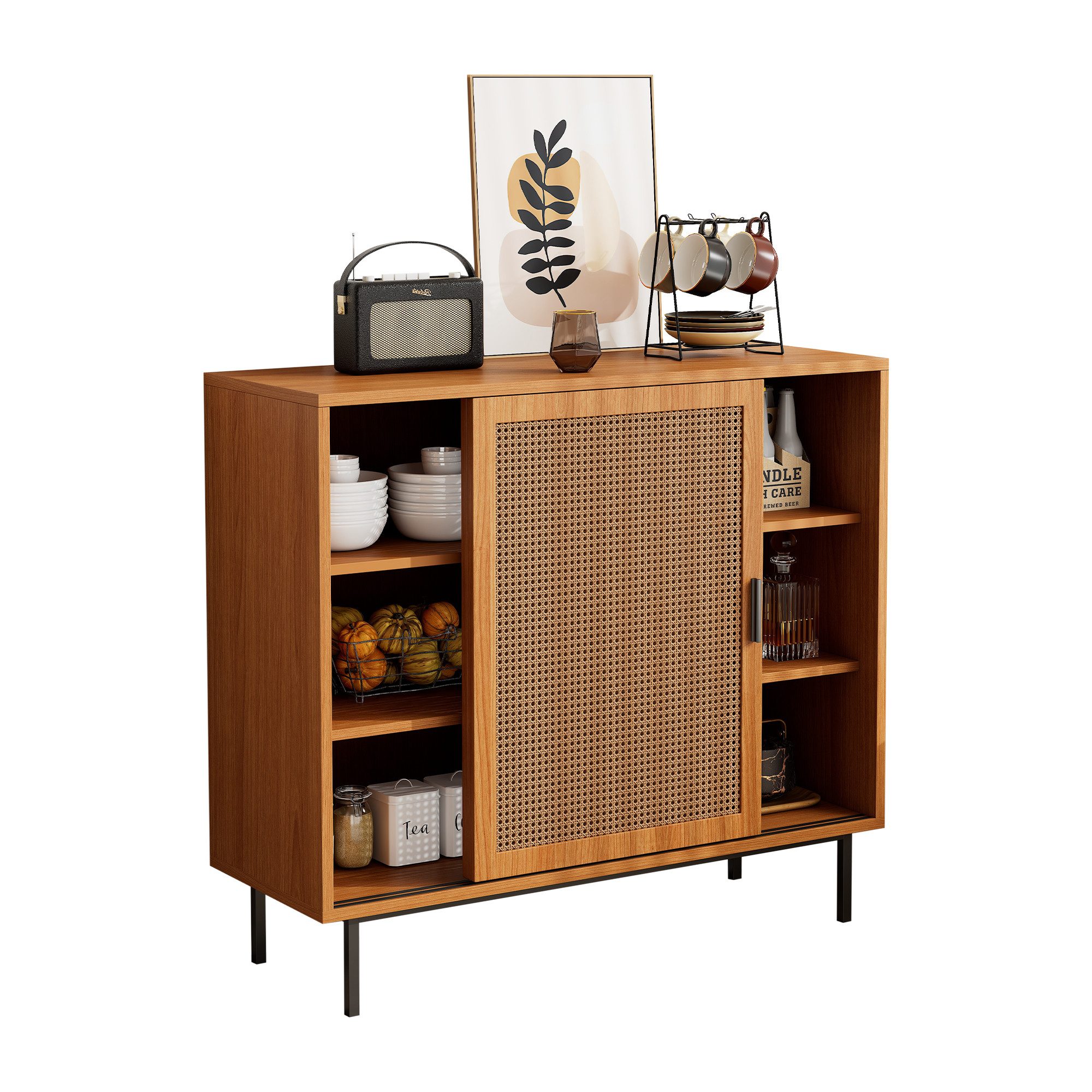 Tongtong Sideboard, Küchenschrank, mit 2 Schiebetüren günstig online kaufen