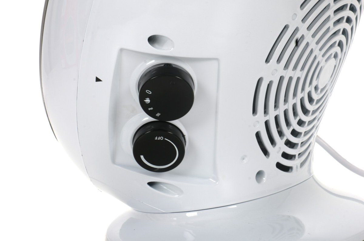 Alpina* Heizgerät Elektro-Heizgerät mit LEDs flackernder weiß durch 3 Elektrokamin mit 2 Flamme, Heizstufen, Kaminfeuer-Effekt