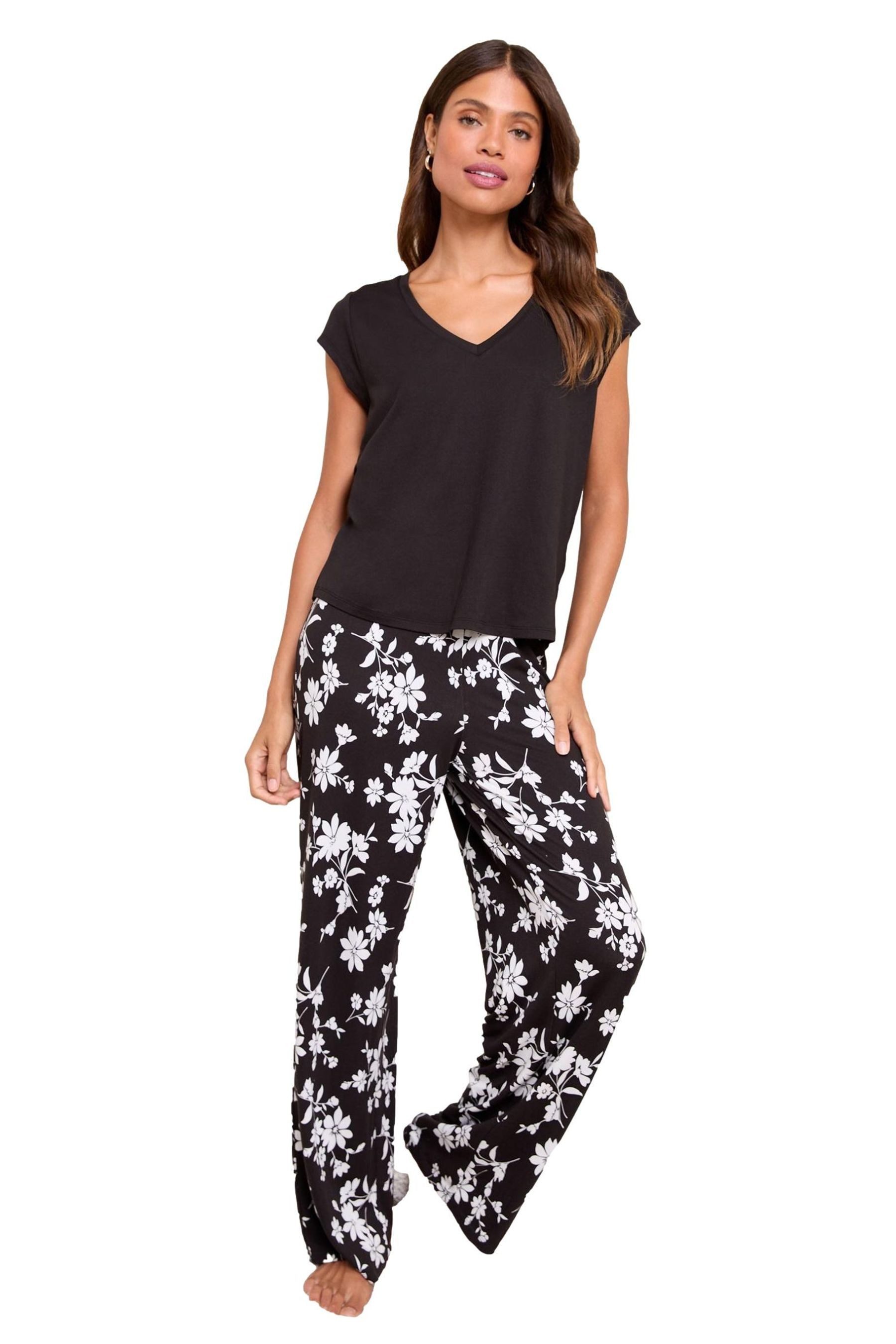 Pyjama Lipsy Jersey-Pyjama mit T-Shirt und Hose, Petite