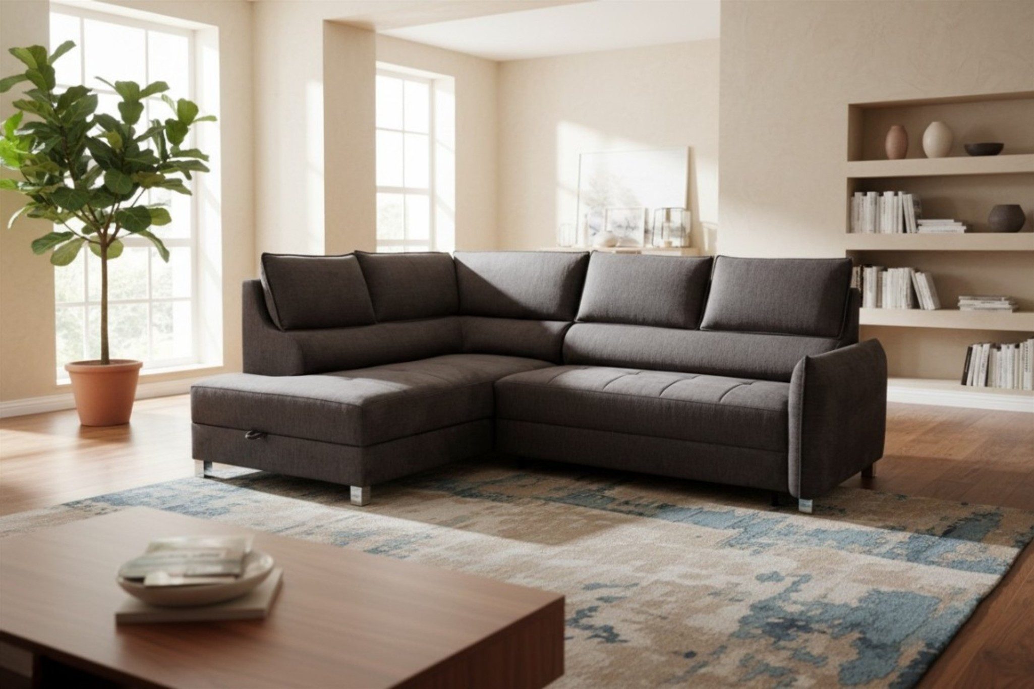 Ecksofa Schlafsofa Sofa MARNO in Stoff Chill Me