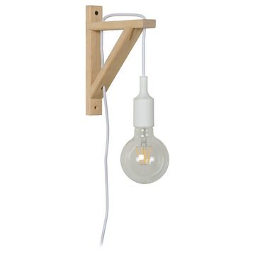 click-licht Wandleuchte Wandleuchte Fix wall, Holz, mit Schalter, weiß, keine Angabe, Leuchtmittel enthalten: Nein, warmweiss, Wandleuchte, Wandlampe, Wandlicht