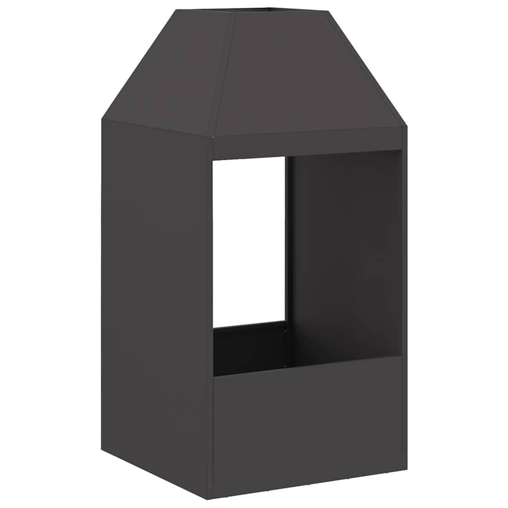 vidaXL Feuerstelle Feuerstelle Schwarz 50 x 50 x 100 cm Stahl, (1-St)