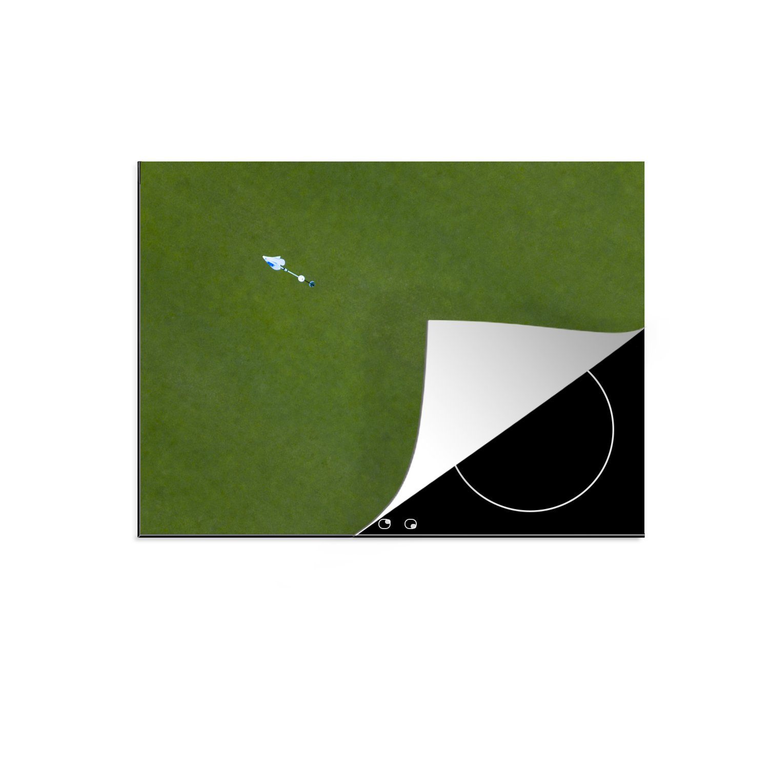 MuchoWow Herdblende-/Abdeckplatte Golfplatz aus der Vogelperspektive, Vinyl, (1 tlg), 70x52 cm, Mobile Arbeitsfläche nutzbar, Ceranfeldabdeckung