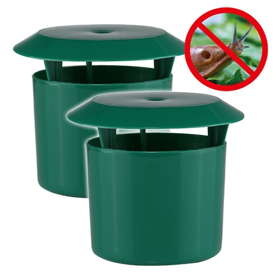 Schneckenzaun 2er Set Schneckenfalle Schneckeneimer Falle Schnecke Fänger