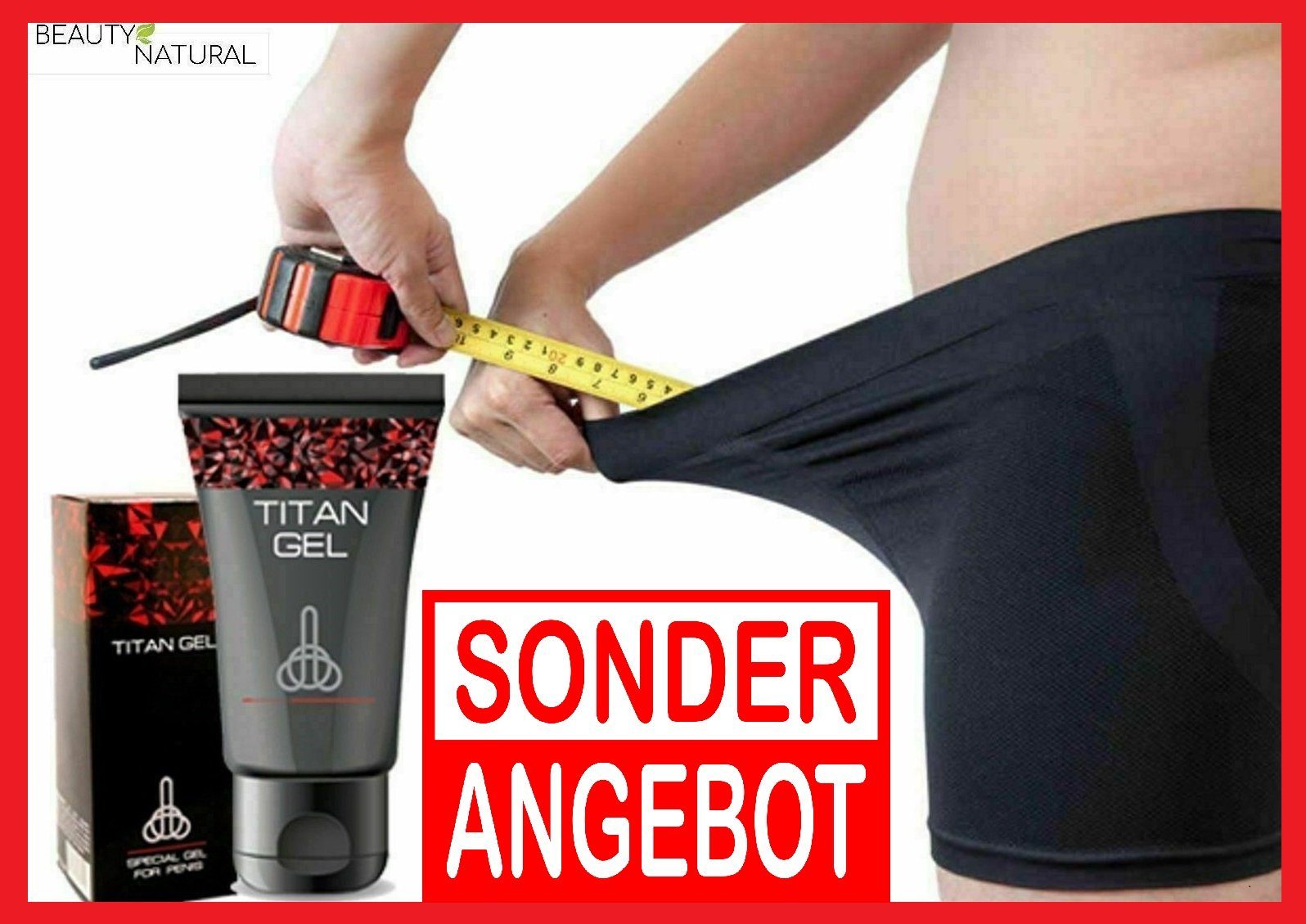 Gleit- und Massagegel Premium Titan Gel ROT Creme XXL Massagegel Gleitgel