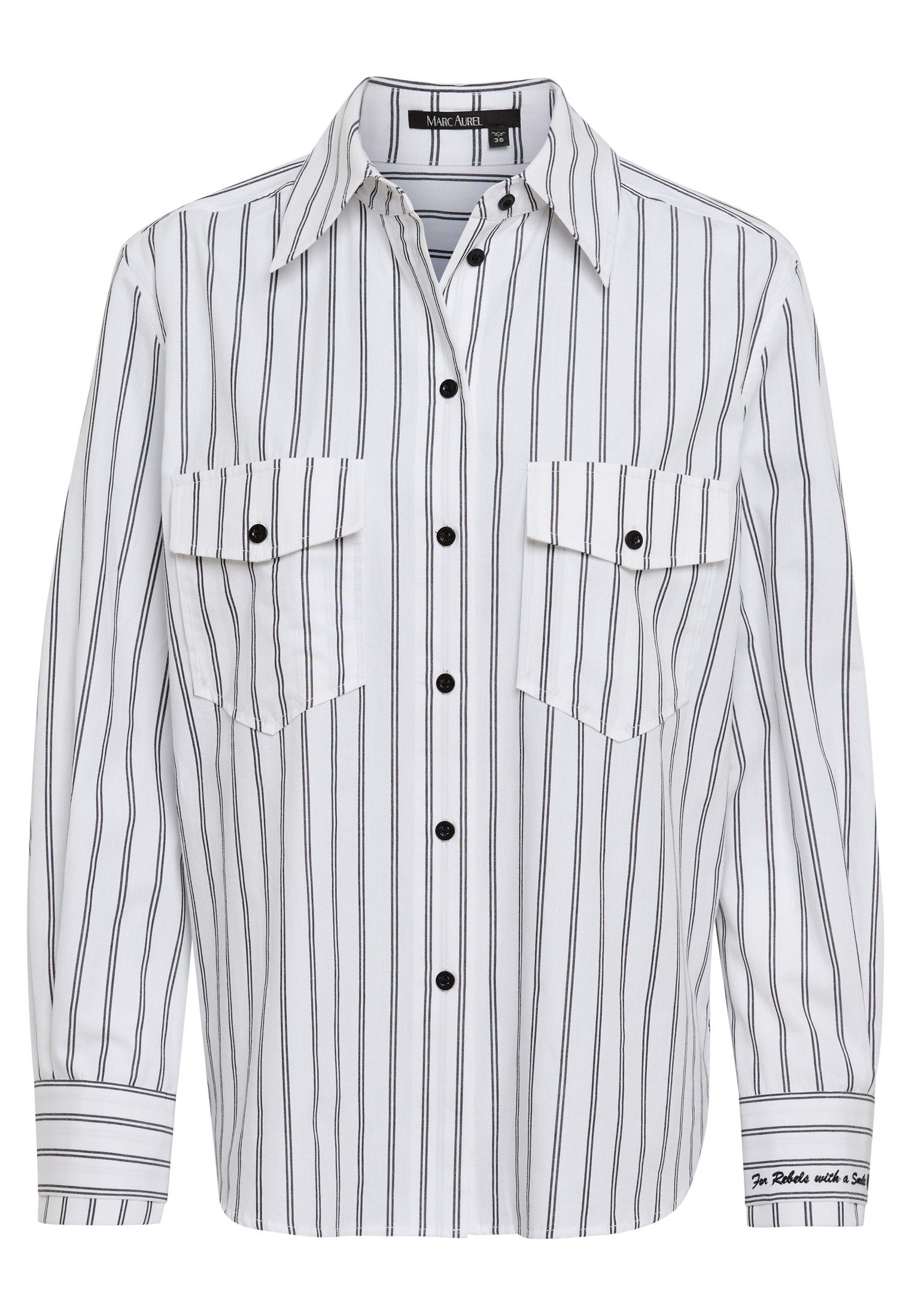 MARC AUREL Hemdbluse mit Streifenmuster