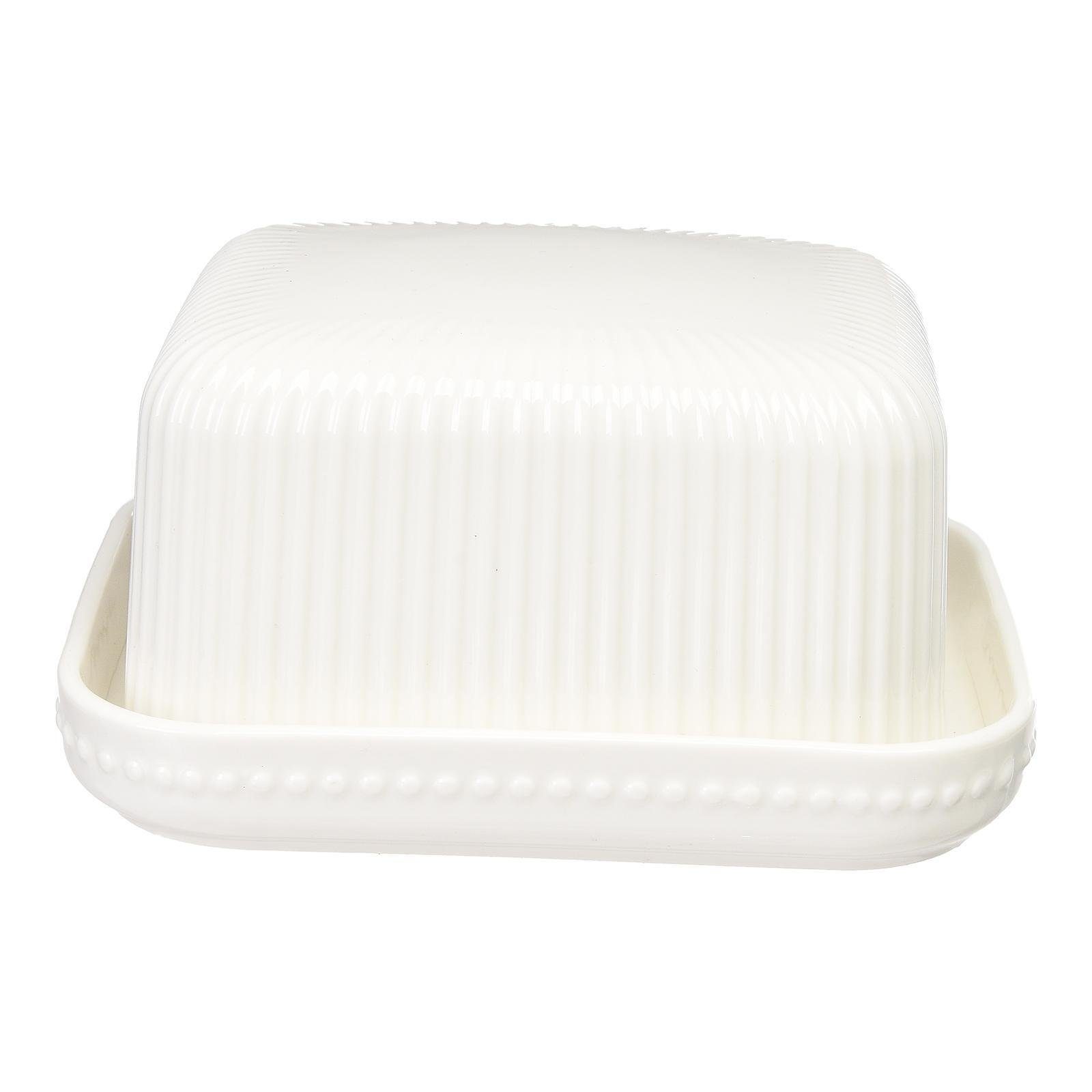 Butterdose) Relief, (Packung, Butterdose Depot 1 Butterdose Porzellan, 1-tlg., 100% Stück
