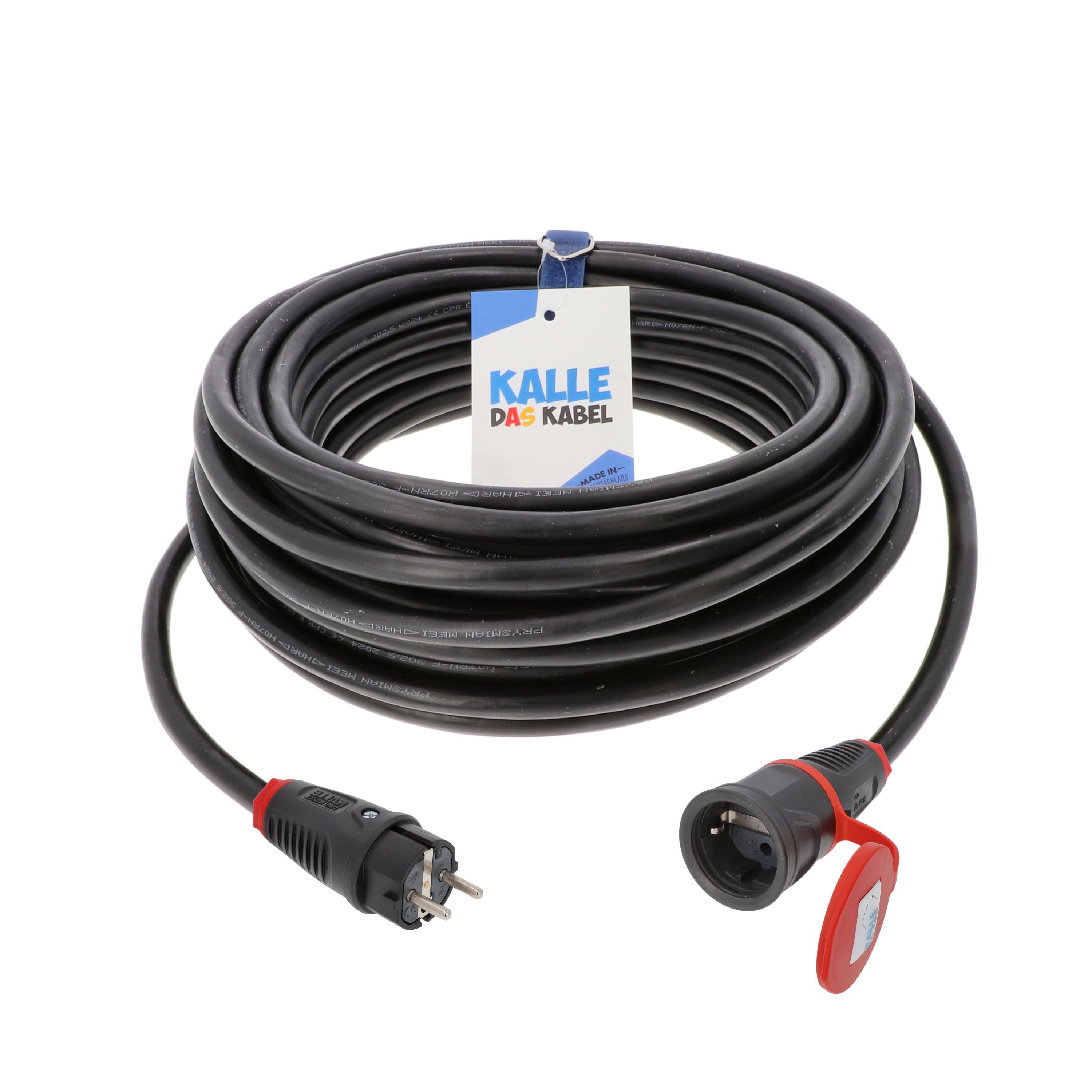 KALLE DAS KABEL Verlängerungskabel KALLE Classic 1,5 mm² 25 m Verlängerungskabel, Schuko 230V (2500 cm)