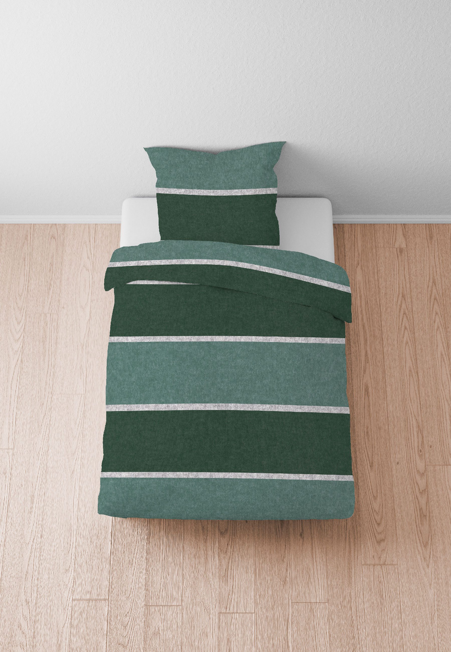 Biberna Bettwäsche Jonas, Flanell, 2 teilig, günstig online kaufen