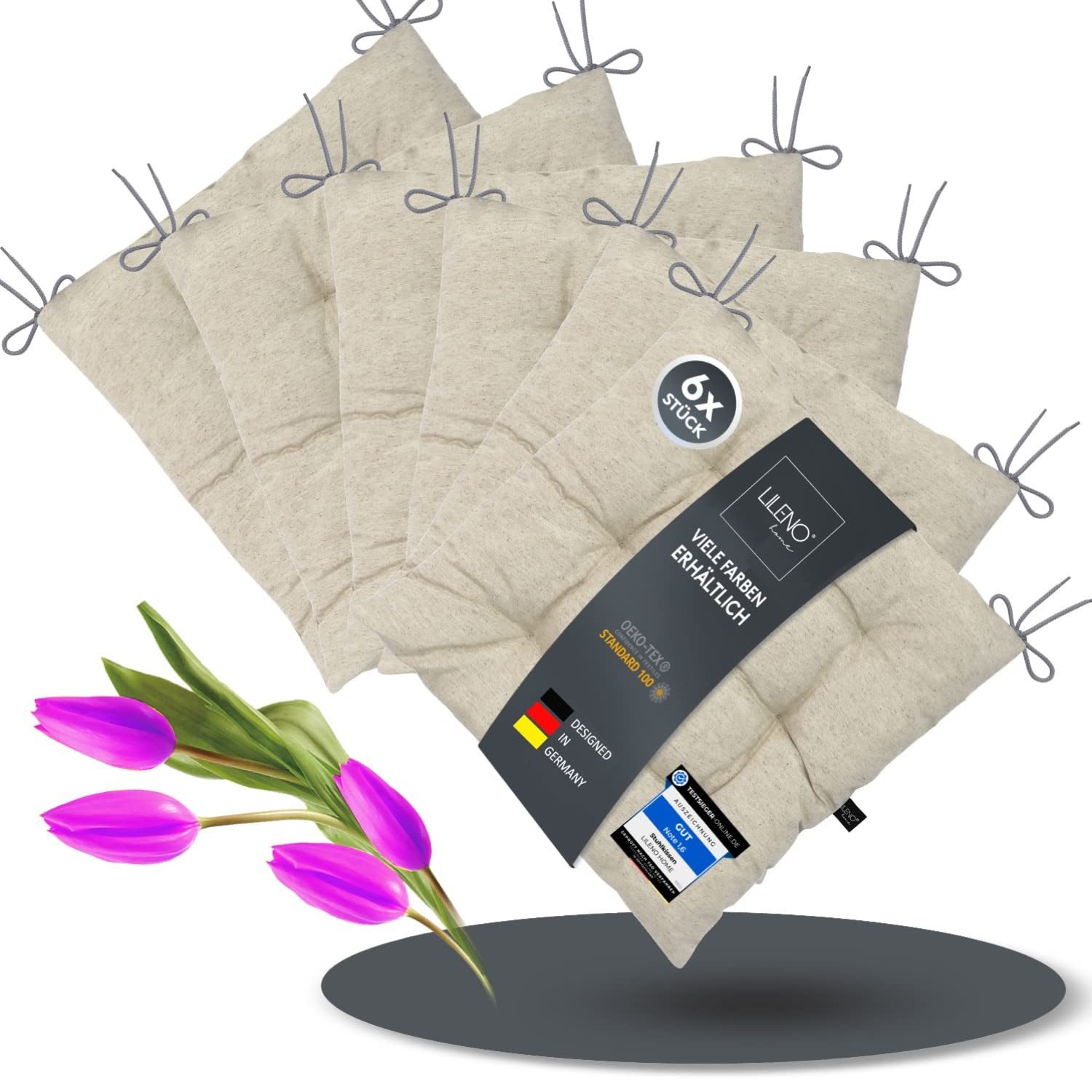 LILENO HOME Stuhlkissen Sitzkissen für Gartenstuhl, günstig online kaufen