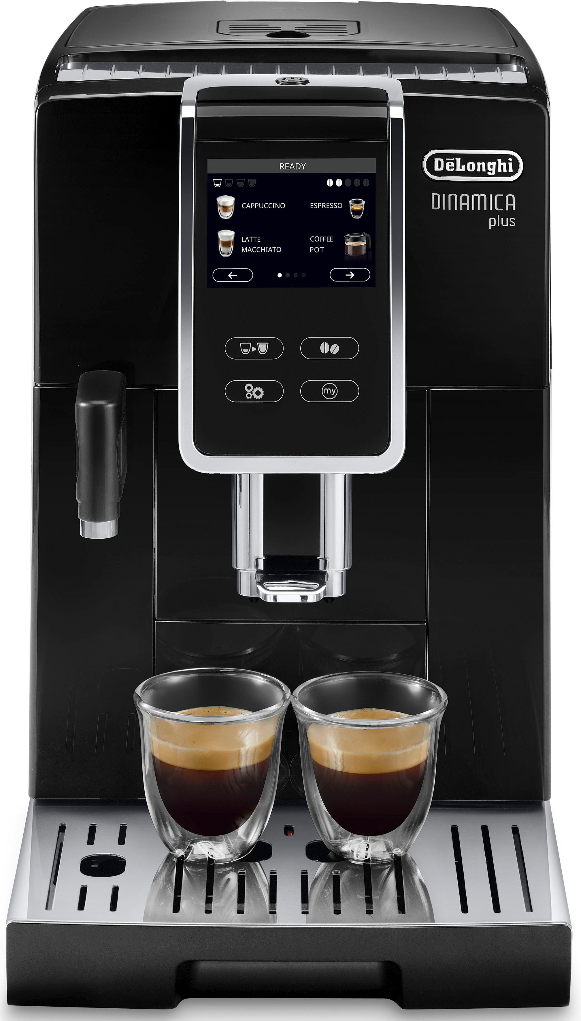 ECAM Plus 370.70.B, Kaffeekannenfunktion Milchsystem De'Longhi mit Dinamica LatteCrema Kaffeevollautomat und