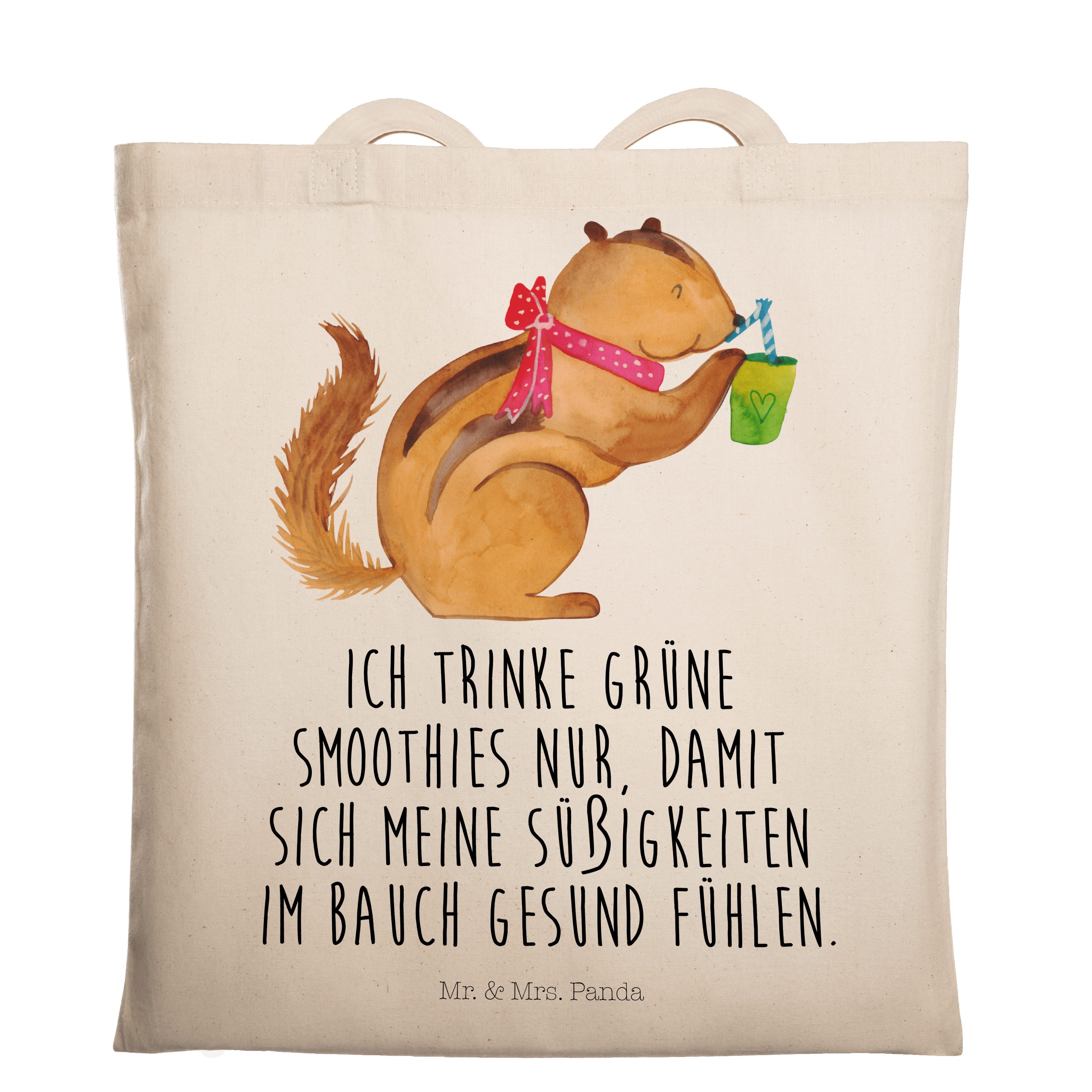 Mr. & Mrs. Panda Tragetasche »Eichhörnchen Smoothie Transparent