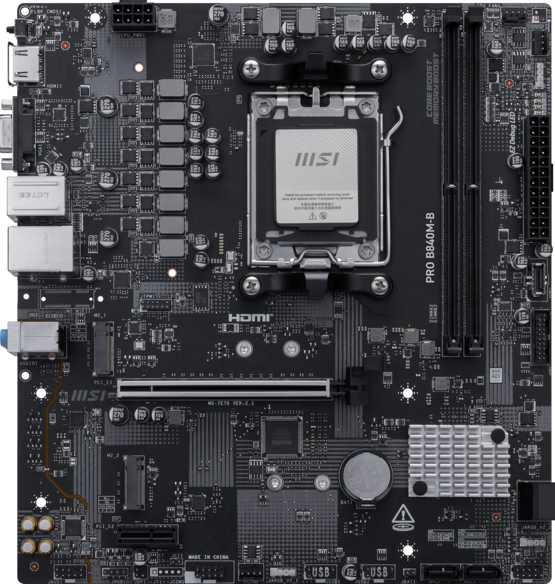 MSI PRO B840M-B Mainboard