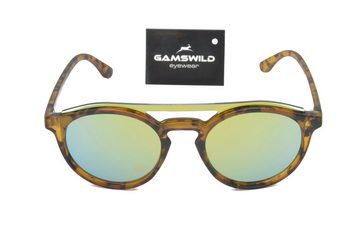Gamswild Sonnenbrille UV400 GAMSSTYLE Modebrille Fashionbrille Quersteg Damen Herren Unisex Modell WM1221 in blau, grün, braun