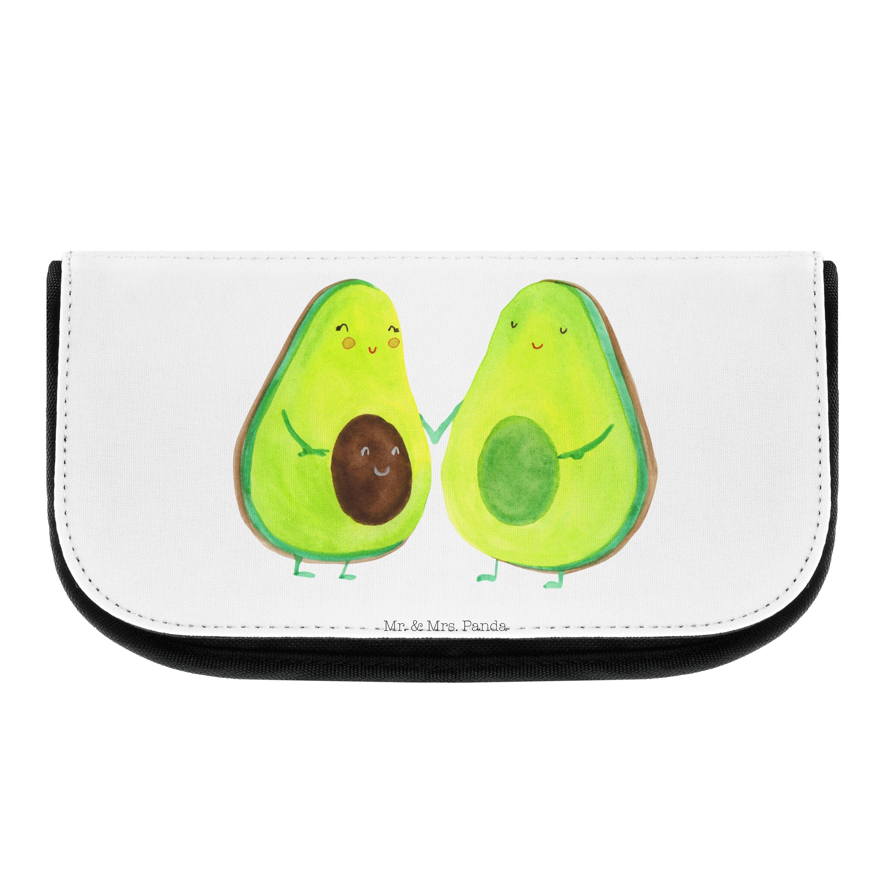 Mr. & Mrs. Panda Kosmetiktasche Avocado Pärchen - Weiß - Geschenk, Avocuddle, Kosmetikbeutel, Kulturb (1-tlg)