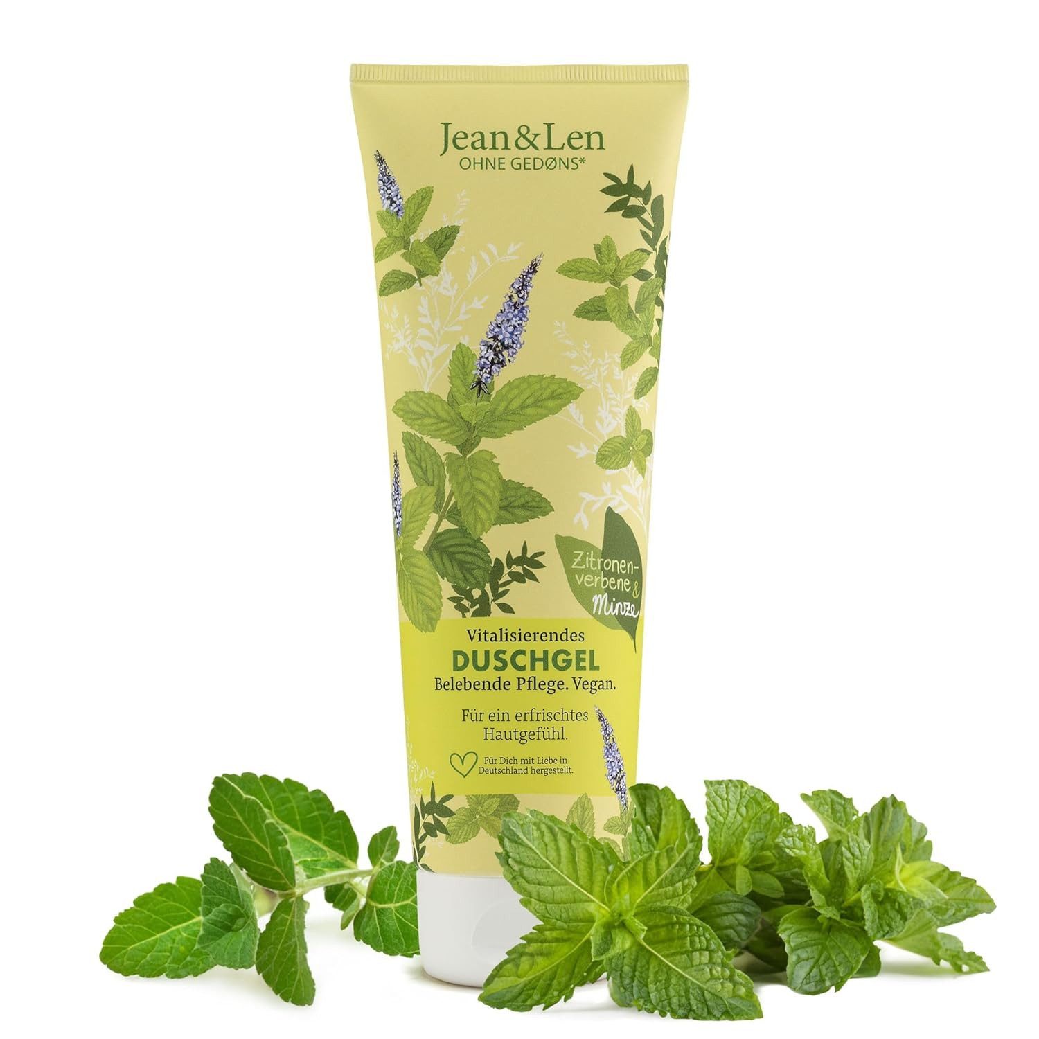Jean & Len ohne Gedons* Duschgel Vitalisierendes Duschgel Zitronenverben & Minze, 1-tlg., Vegan
