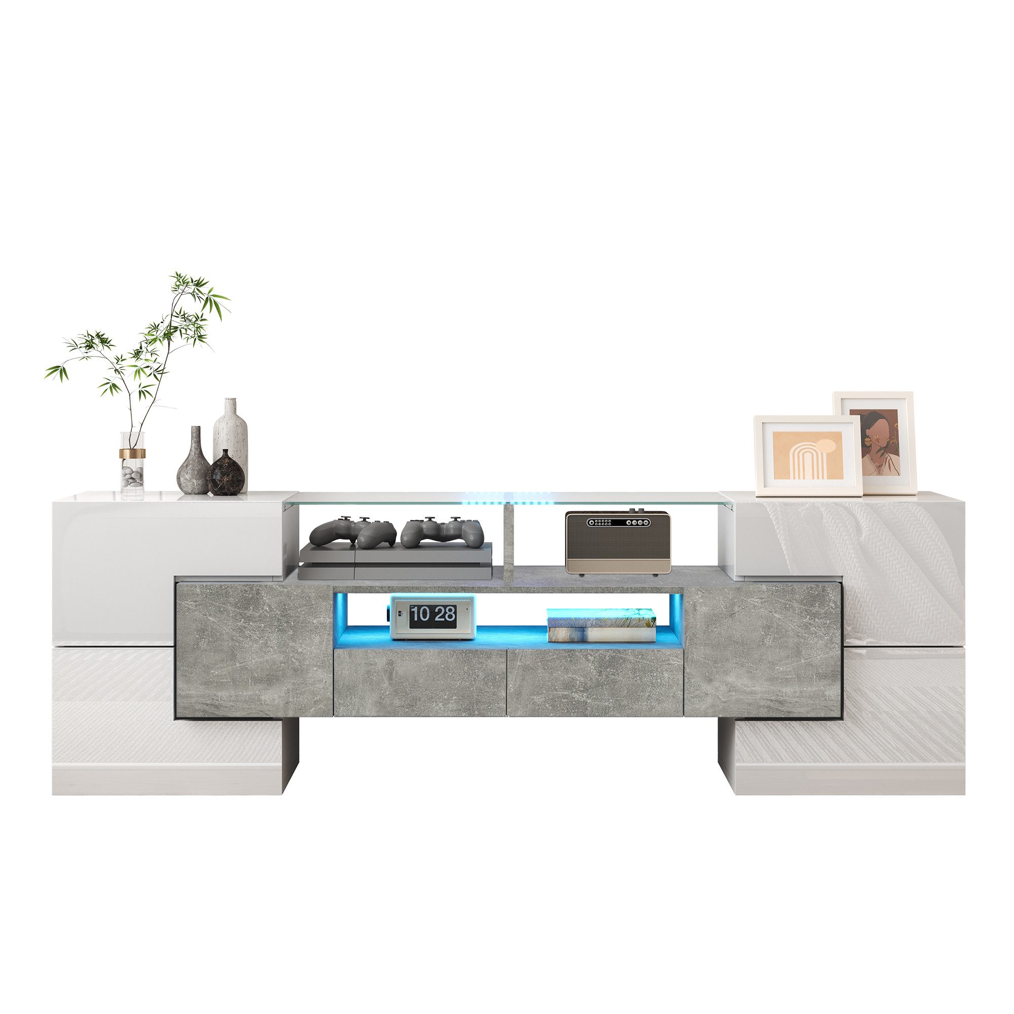 Lowboard Breite 145 cm, mit LED-Beleuchtung
