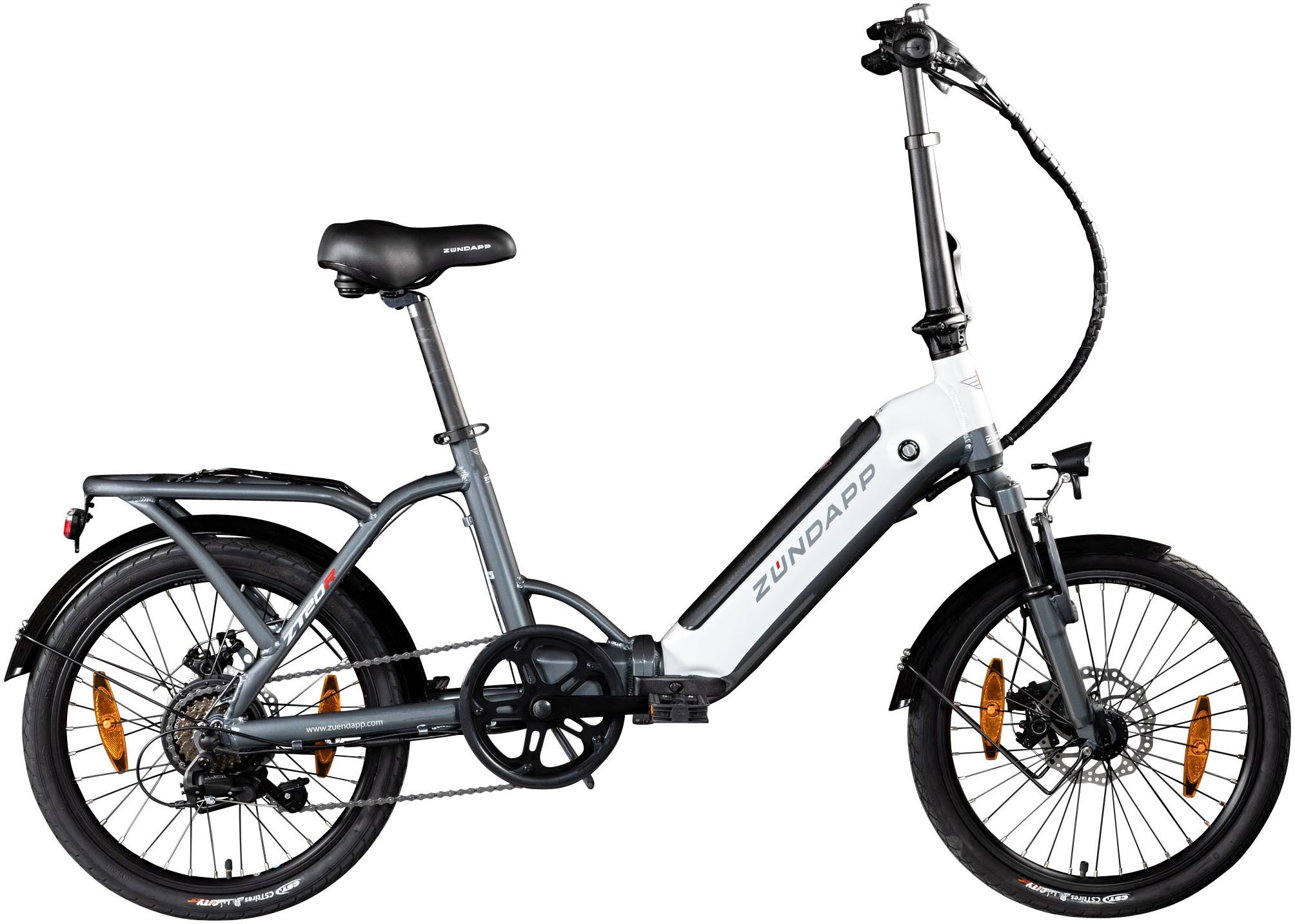 Zündapp E-Bike Faltrad ZT20R, 6 Gang, Kettenschaltung, Heckmotor, 468 Wh, Pedelec, Elektrofahrrad für Damen u. Herren