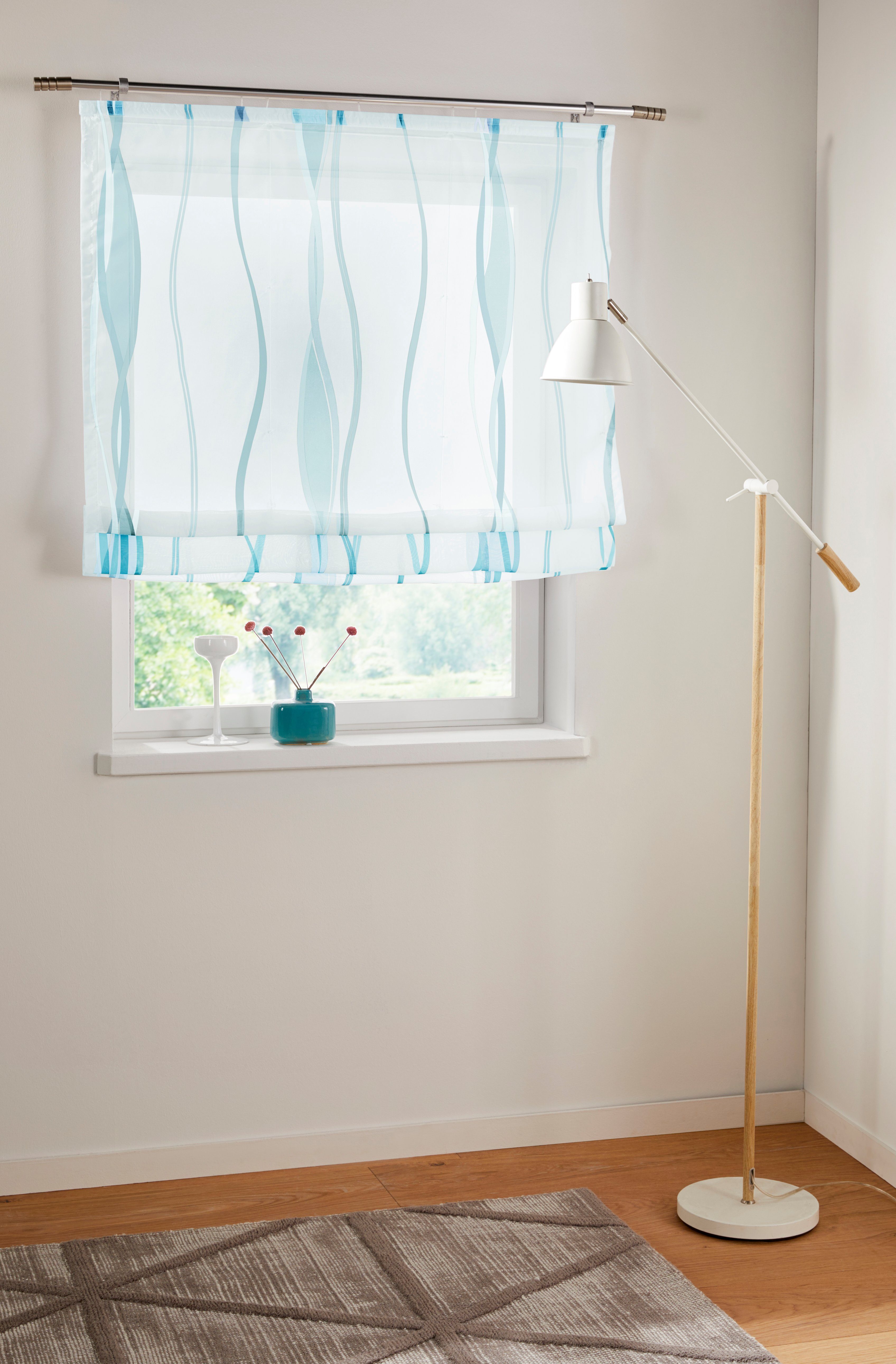 OTTO home Raffrollo Dimona, mit Klettschiene, Transparent, Voile, Polyester günstig online kaufen