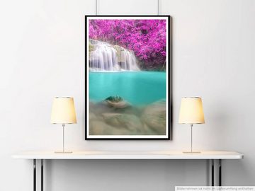 Sinus Art Poster Landschaftsfotografie 60x90cm Poster Erawan Wasserfall Thailand