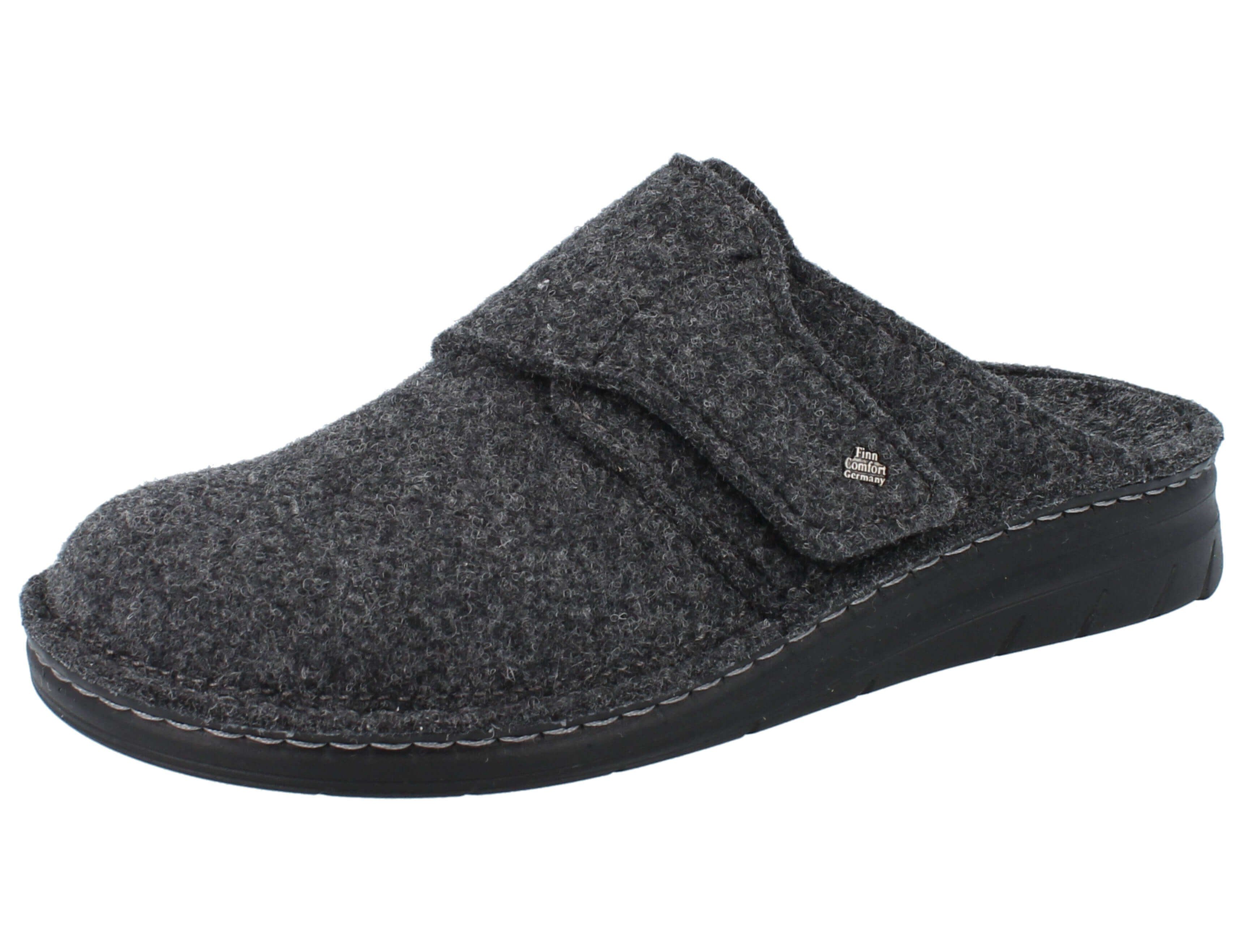 Finn Comfort FINN COMFORT Zams Herren Hausschuhe Clog grau Filz - Größe: 46 Clog Wechselfußbett