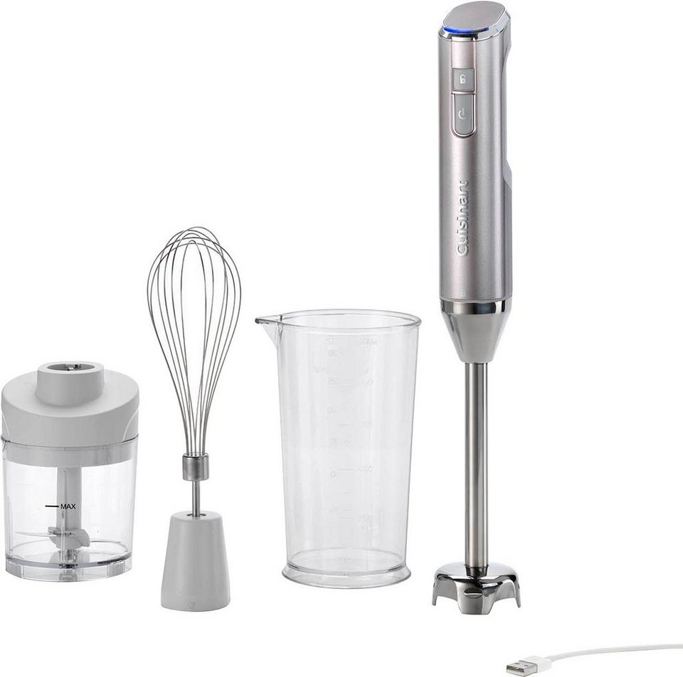 Cuisinart Akku-Stabmixer RHB100E Cordless Collection, mit Pürieraufsatz,  Schneebesen, Schale, 30 Minuten Akkulaufzeit