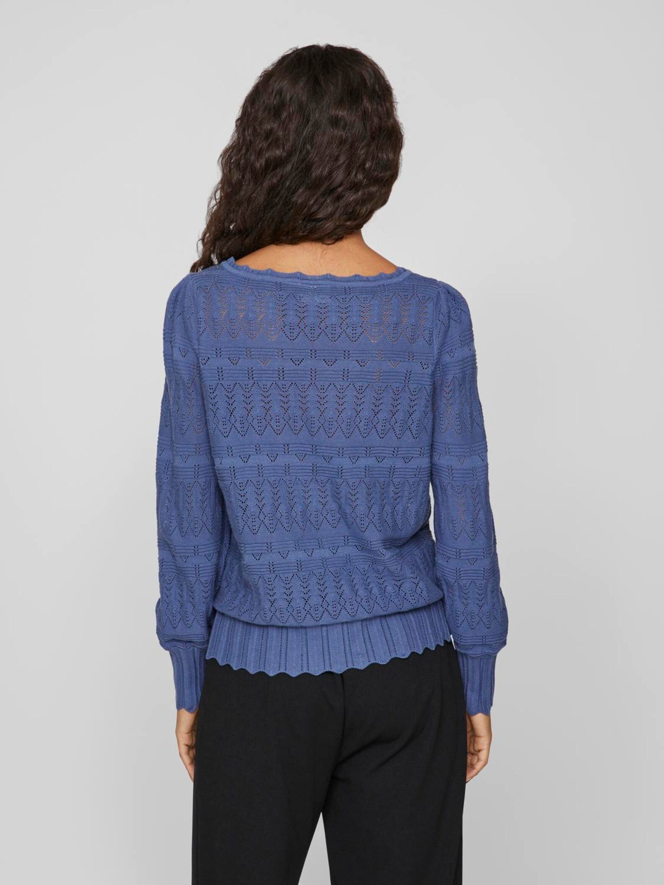 Vila Strickpullover VIVO (1-tlg) Lochmuster