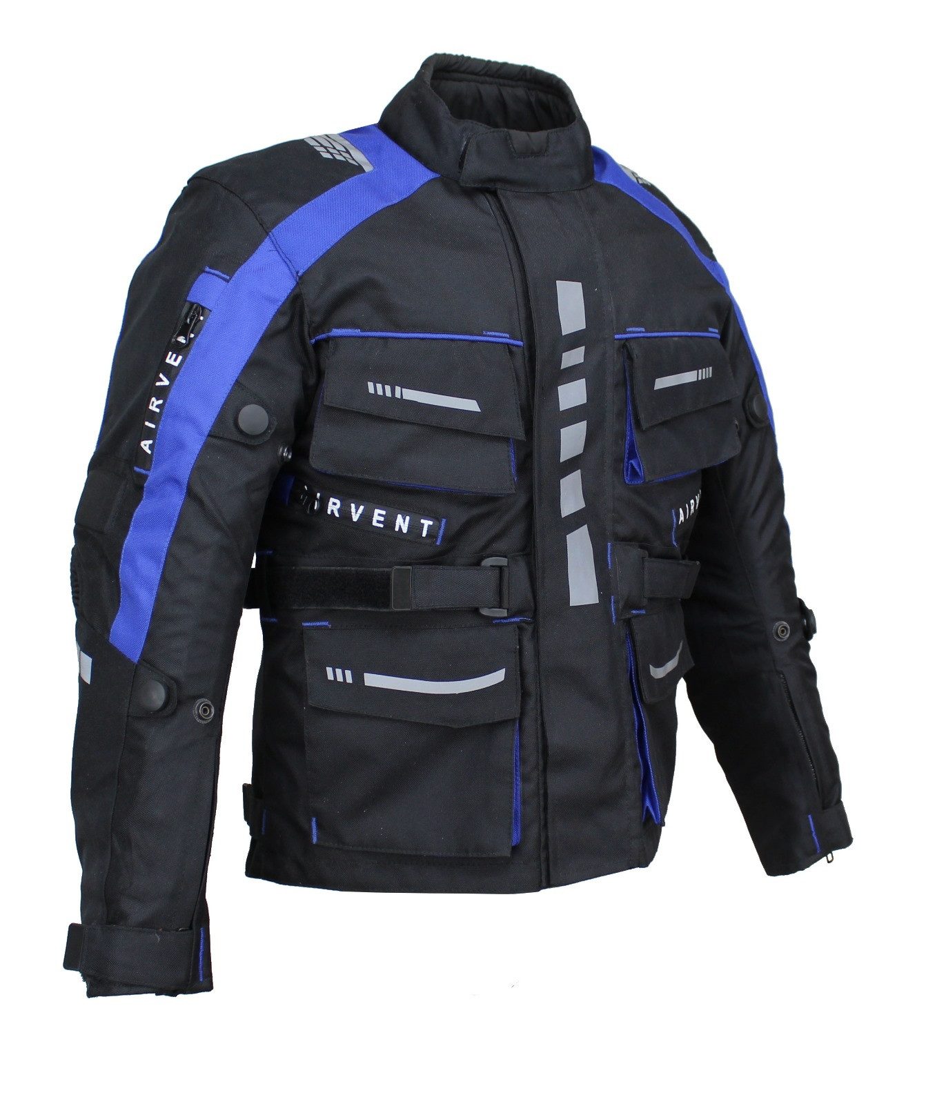 Alpha Speeds Motorradjacke Kinder Motorrad Textil Jacke Biker wasserdicht Jacke mit Protektoren Sport, Innenjacke ist trennbar: All Season, Blau