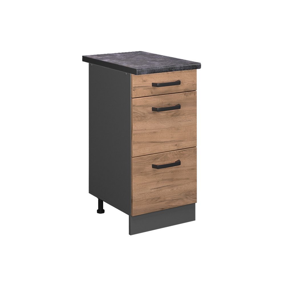 Vicco Unterschrank R-Line, Goldkraft Eiche/Anthrazit, 40 günstig online kaufen