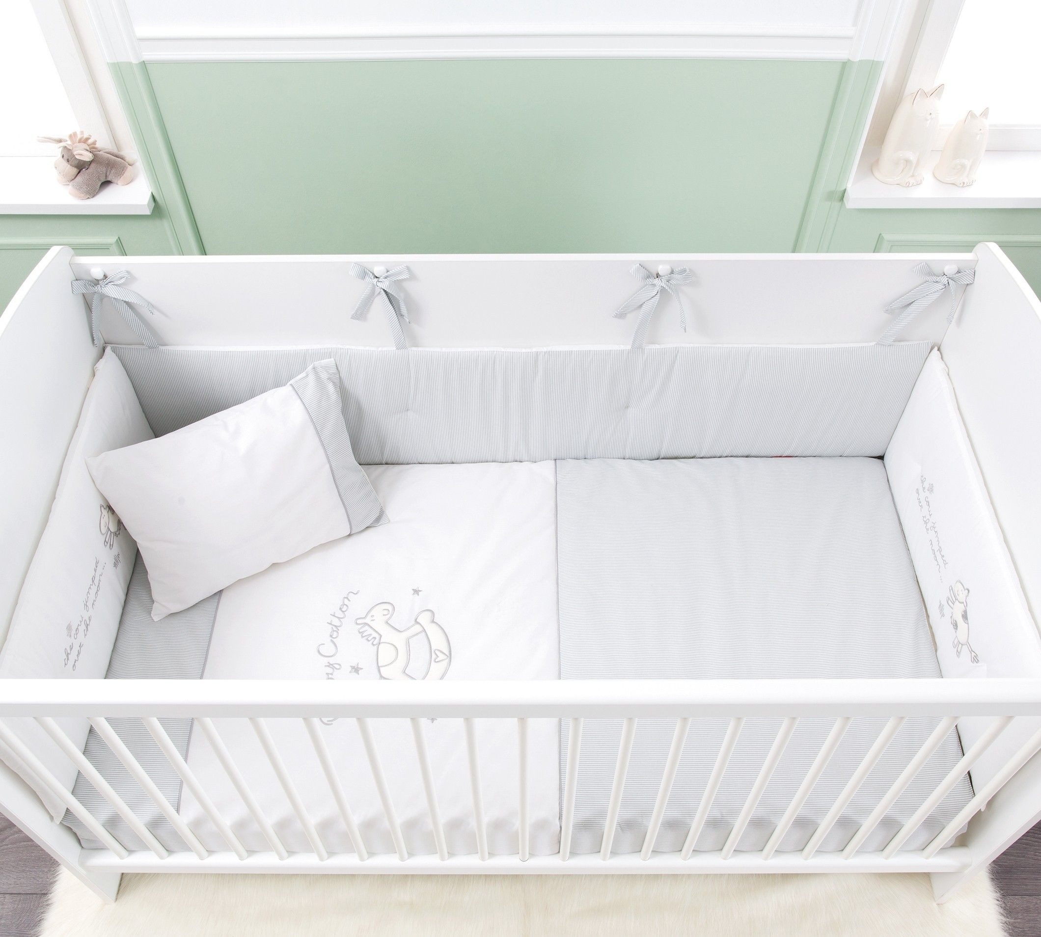 Möbel-Zeit Babybettwäsche COTTON Bettwäsche-Set, 70x140 cm, 6 teilig
